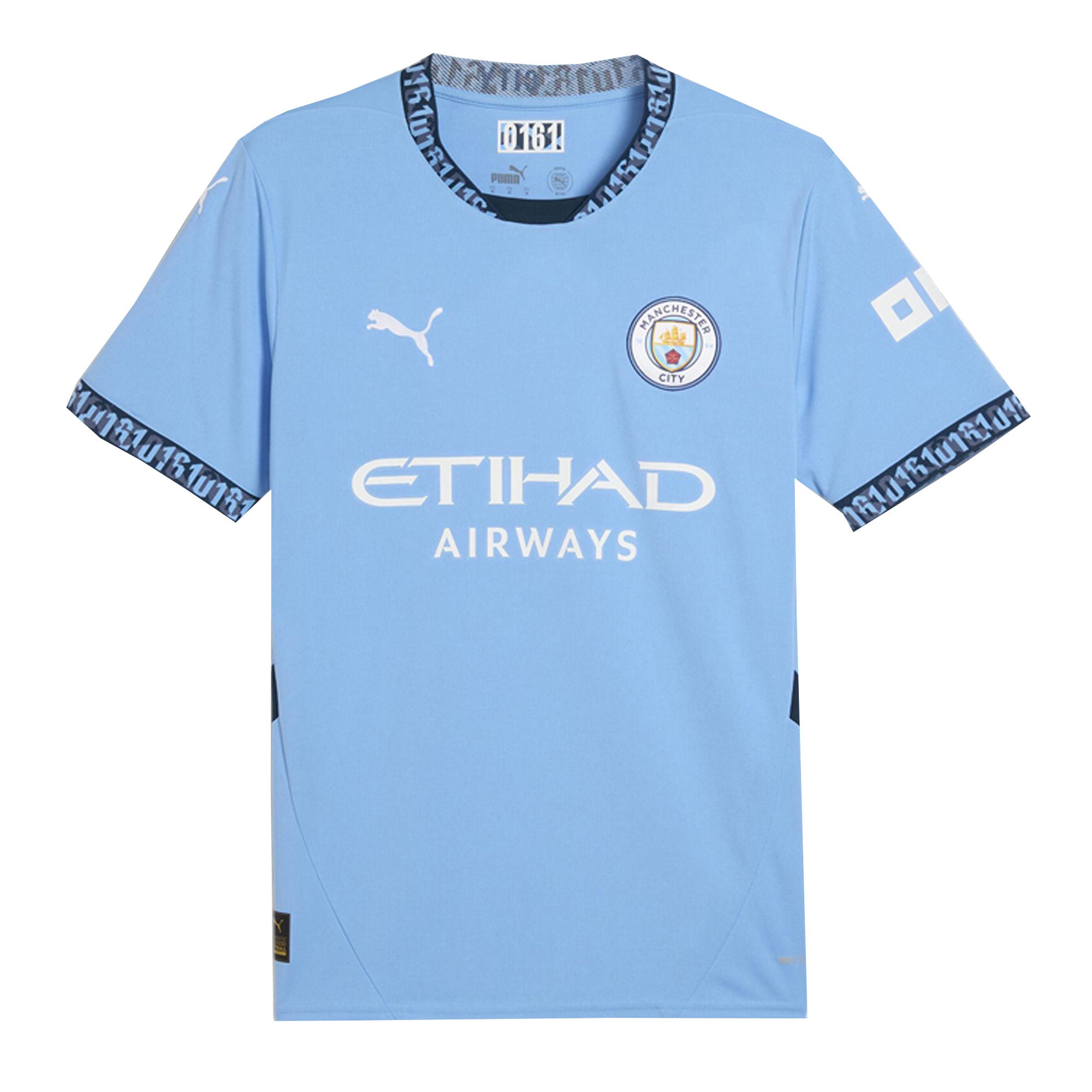 PUMA Men's Manchester City Home 2024/25 Jersey Light Blue/Marine Blue、mySite、bottomscart