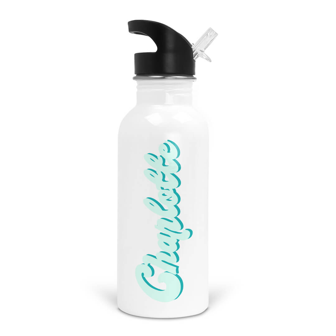  Bubbly Teal Personalized Kids Water Bottle、mySite、layawaytickets
