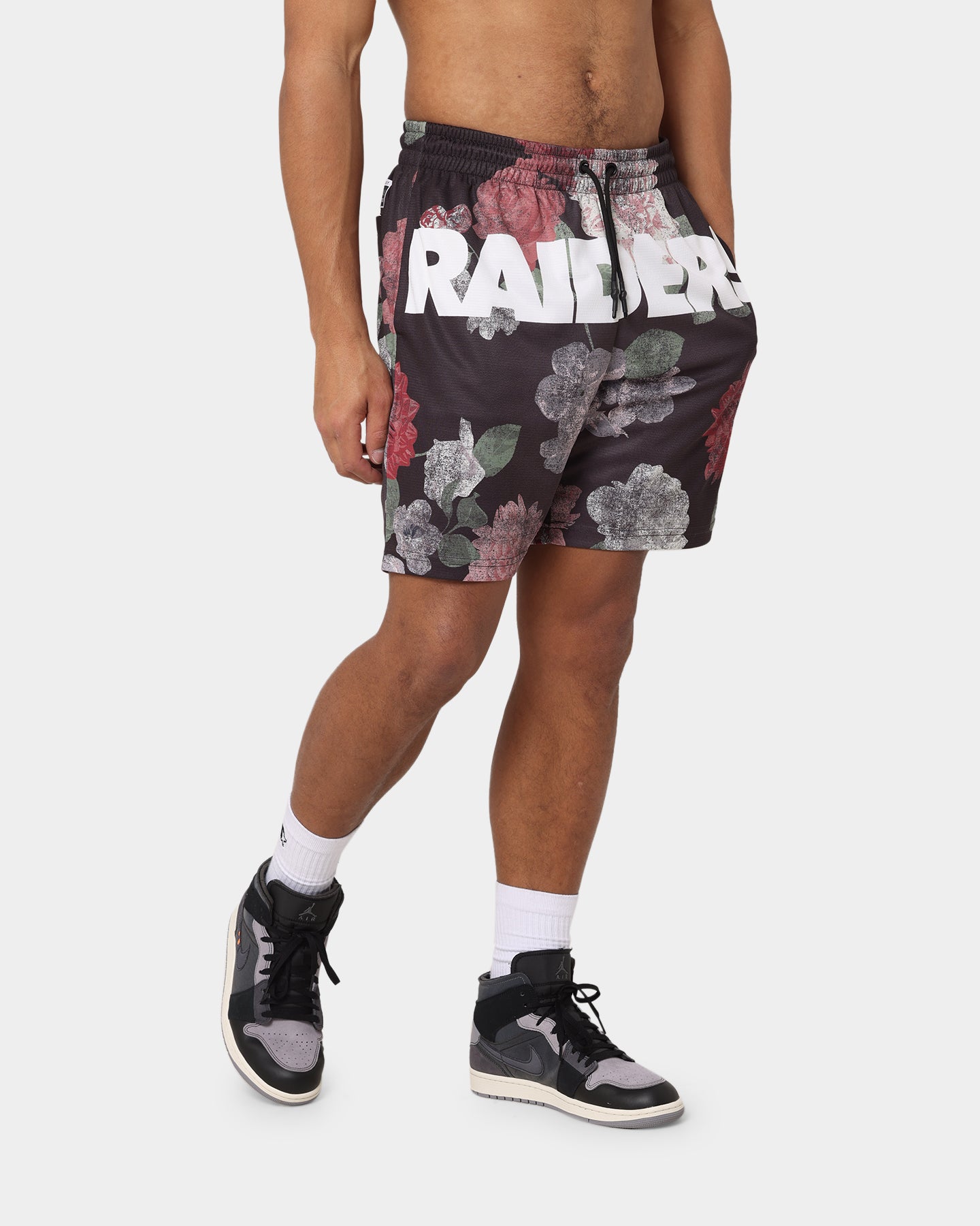 Majestic Athletic Las Vegas Raiders Digi Floral Camo Shorts Faded Black、mySite、zt4zffjzw