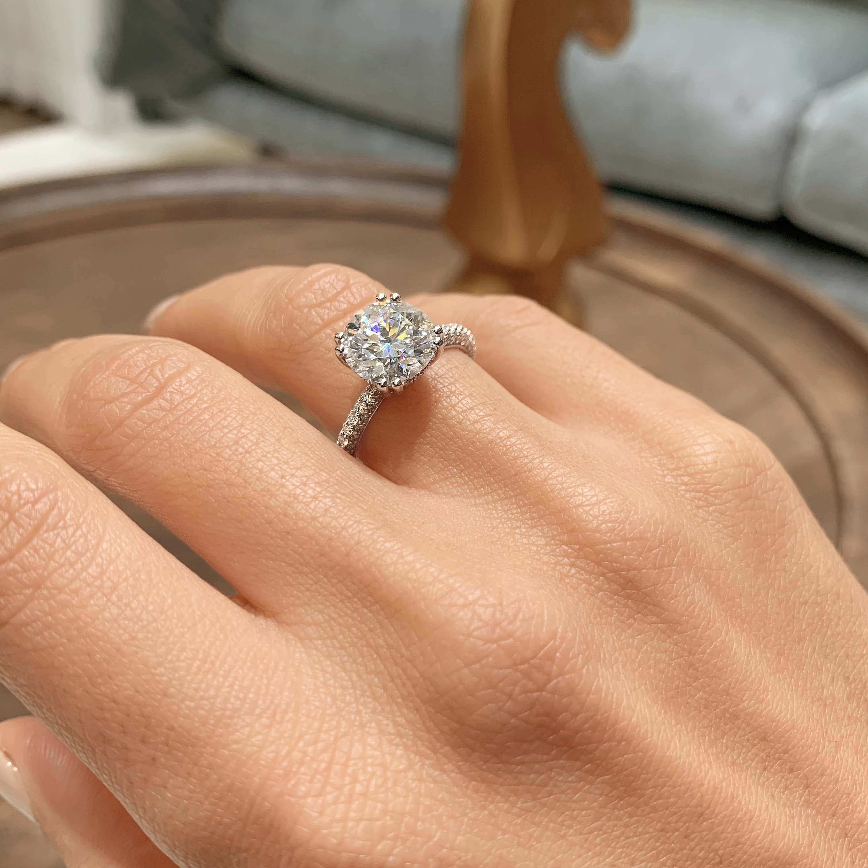 Lorena Moissanite & Diamond Ring -14K White Gold、mySite、hinf8tx79