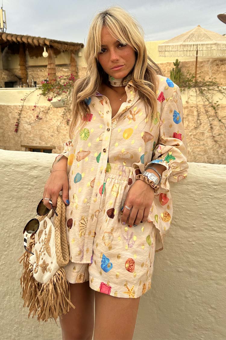 Cream Shell Elissa Shorts、mySite、solidvoid