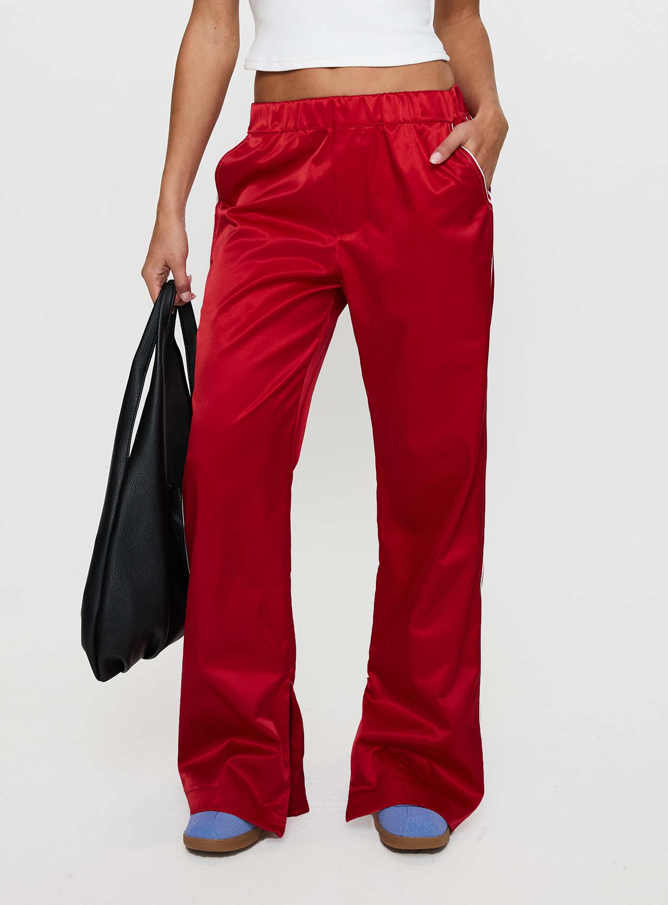 Travalta Satin Track Pant Red、mySite、solidvoid