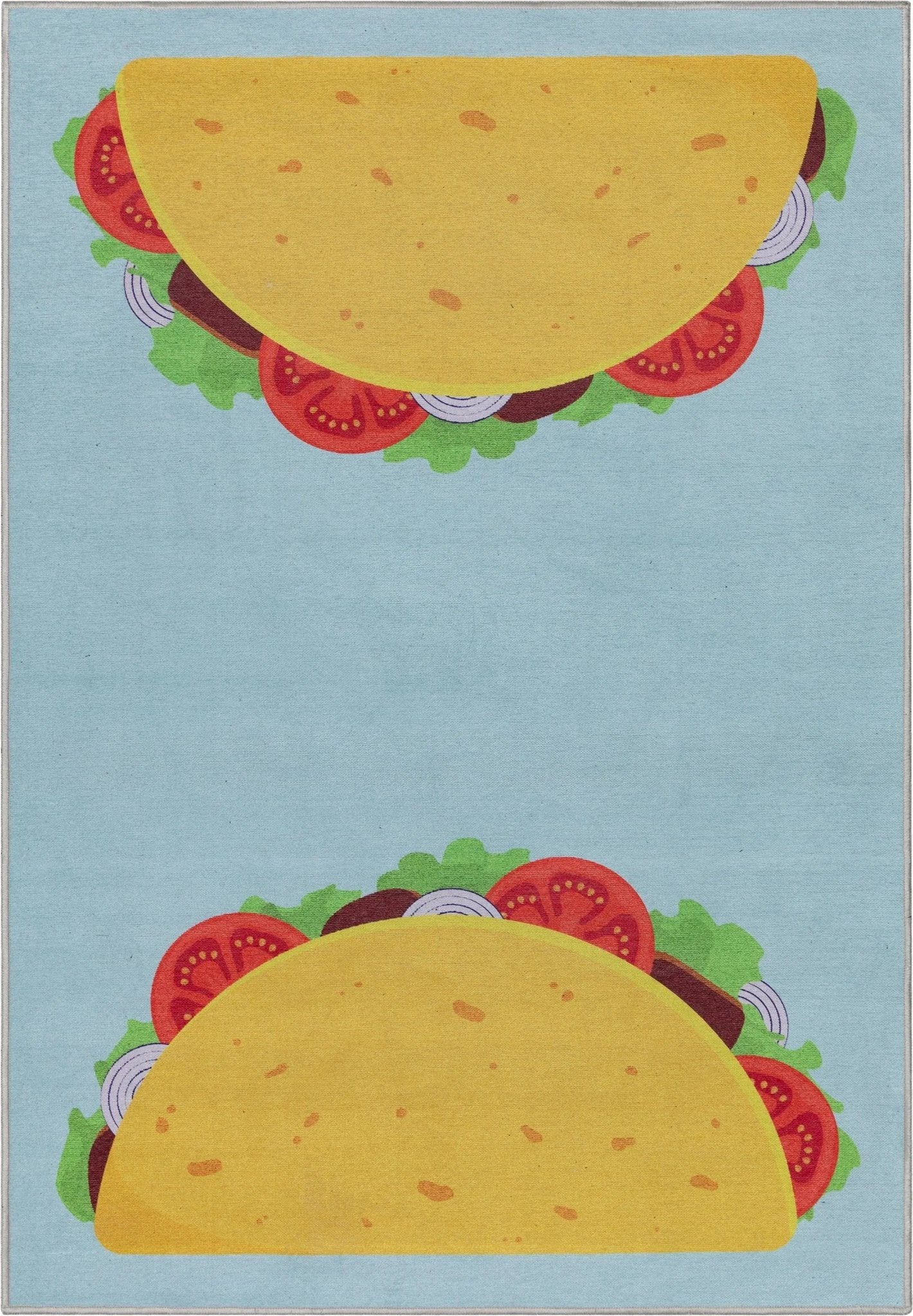 Taco Novelty Multi Blue Flat-Weave Rug、mySite、gigharbornorthrealestate