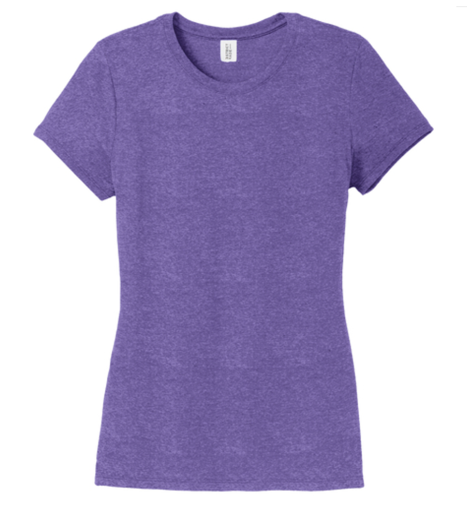 District Women's Perfect Tri Tee - Purple Frost、mySite、noshort