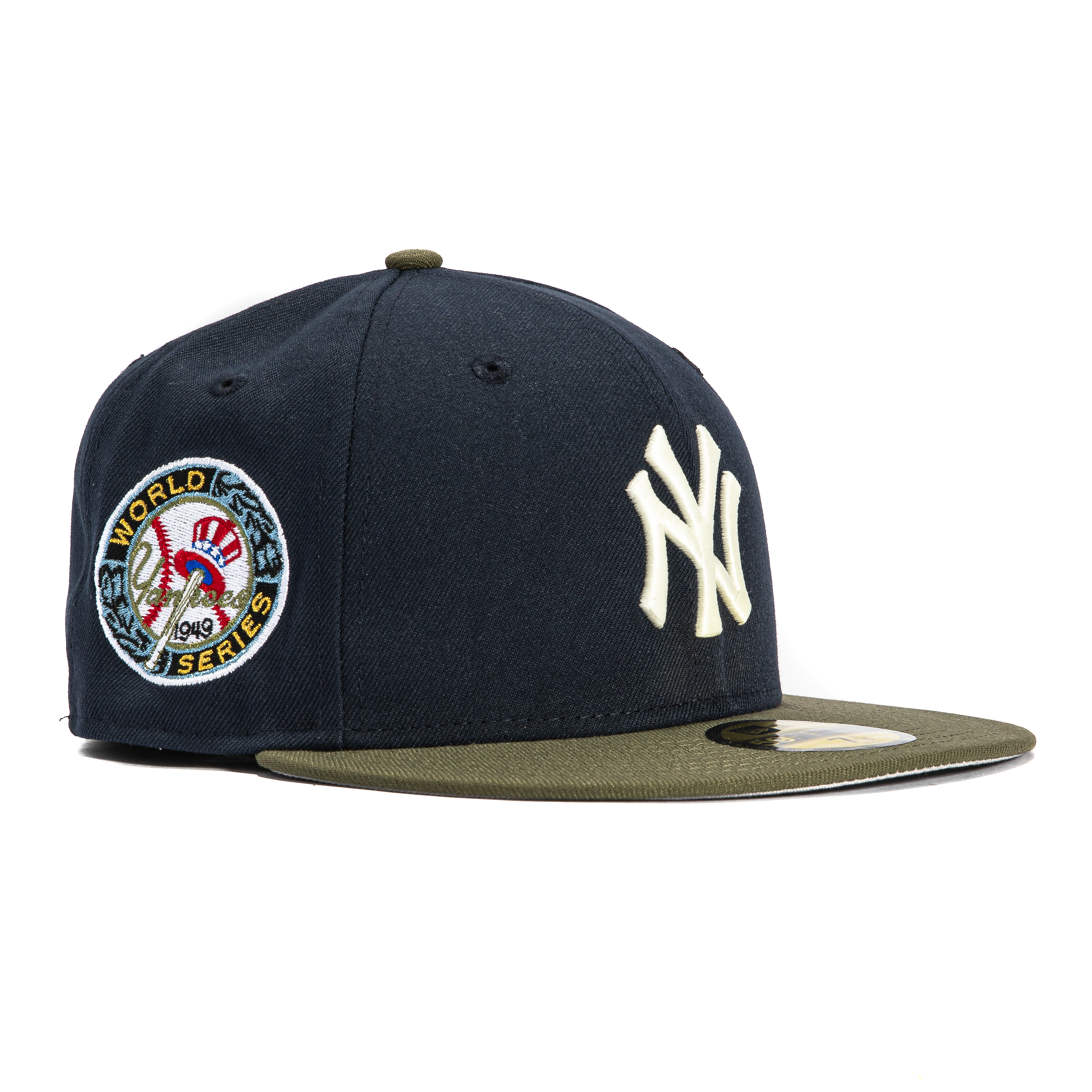 New Era 59Fifty New York Yankees 1949 World Series Patch Hat - Navy, Olive、mySite、vikingsvslions