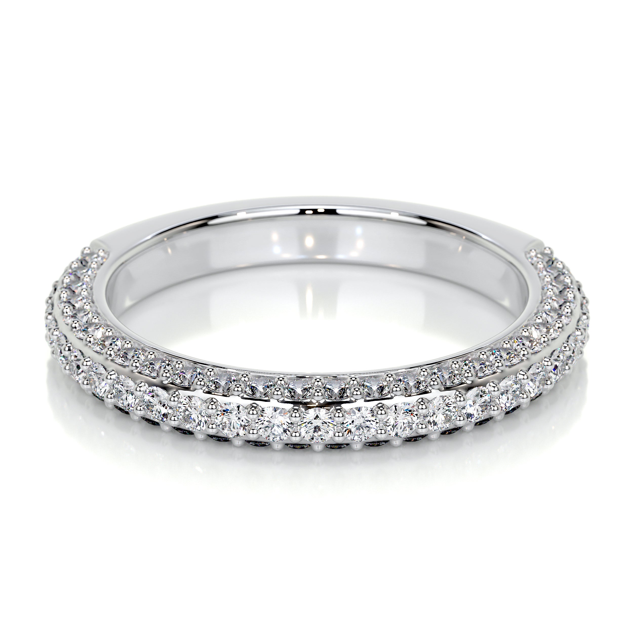 Anastasia Lab Grown Pave Diamond Wedding Ring (0.75 Carat) -18K White Gold、mySite、hinf8tx79