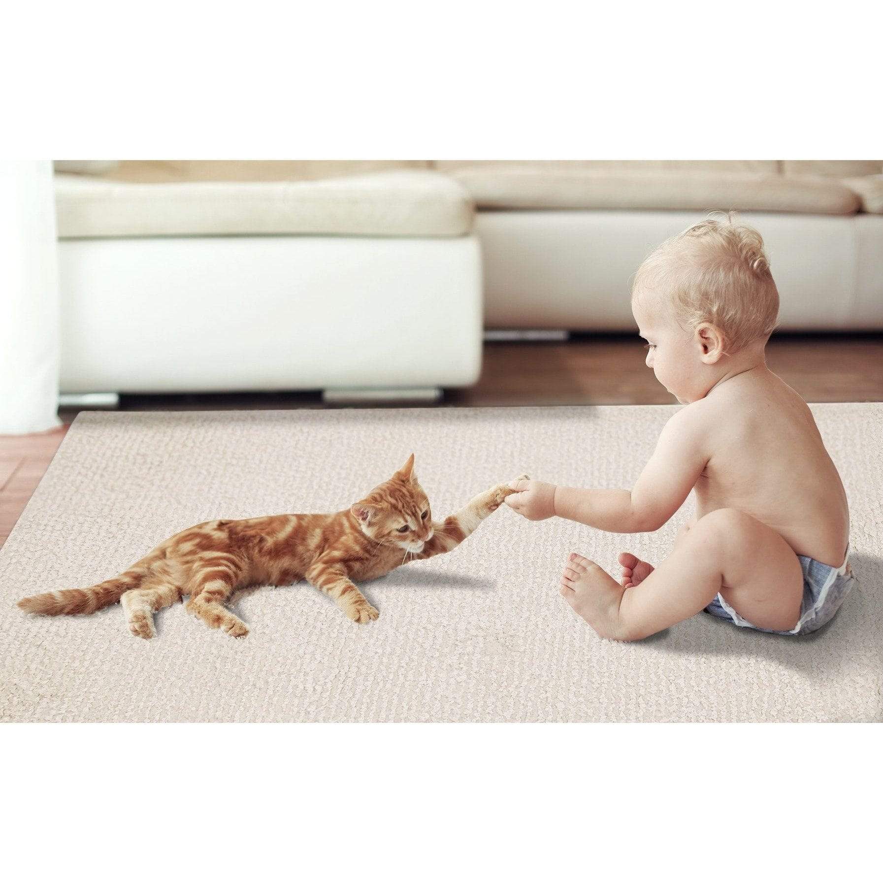 Seersucker Ivory Wool Cotton Shag Rug、mySite、gigharbornorthrealestate