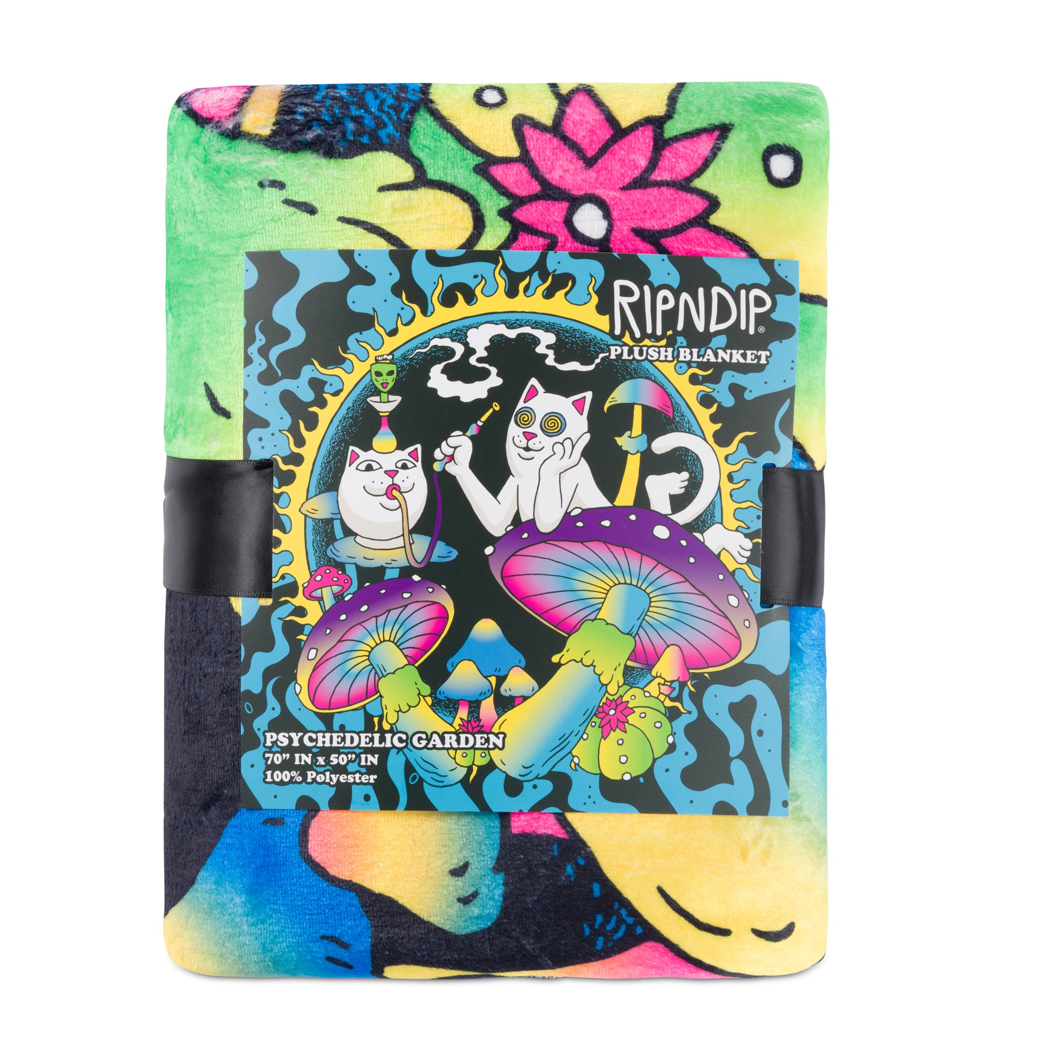  Psychedelic Garden Fleece Blanket (Multi)、mySite、merchandisen