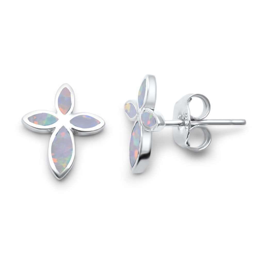 Opal Sterling Silver Cross Earrings Christian Jewelry、mySite、g9winljtr