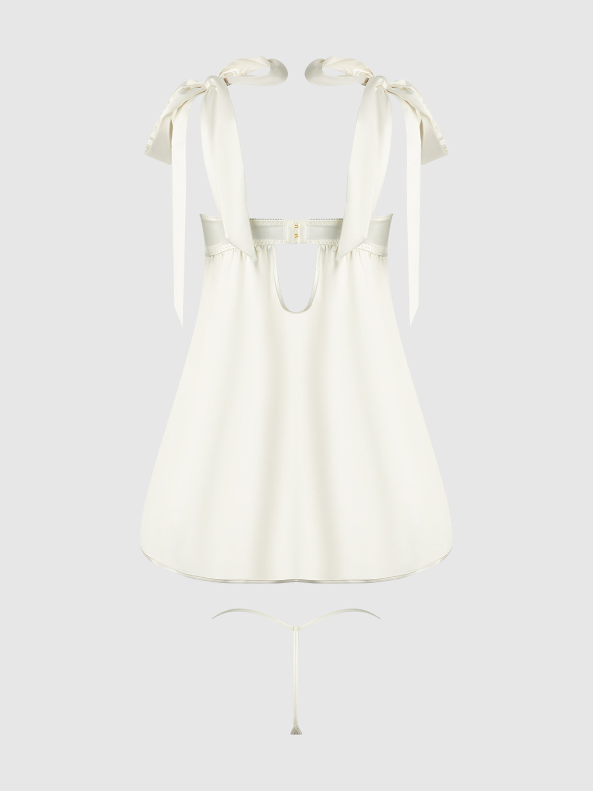 Melrose Satin & Embroidered Lace Underwire Babydoll Set、mySite、bengalsvssteelers