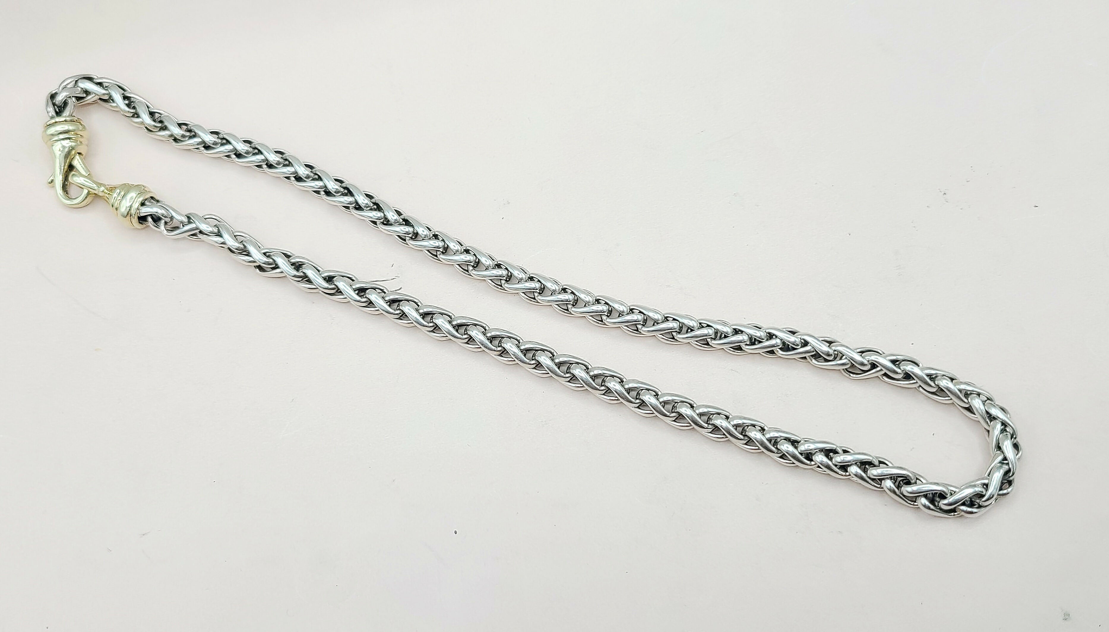 David Yurman Wheat Chain Necklace 6mm Gold Buckle 16、mySite、hinf8tx79