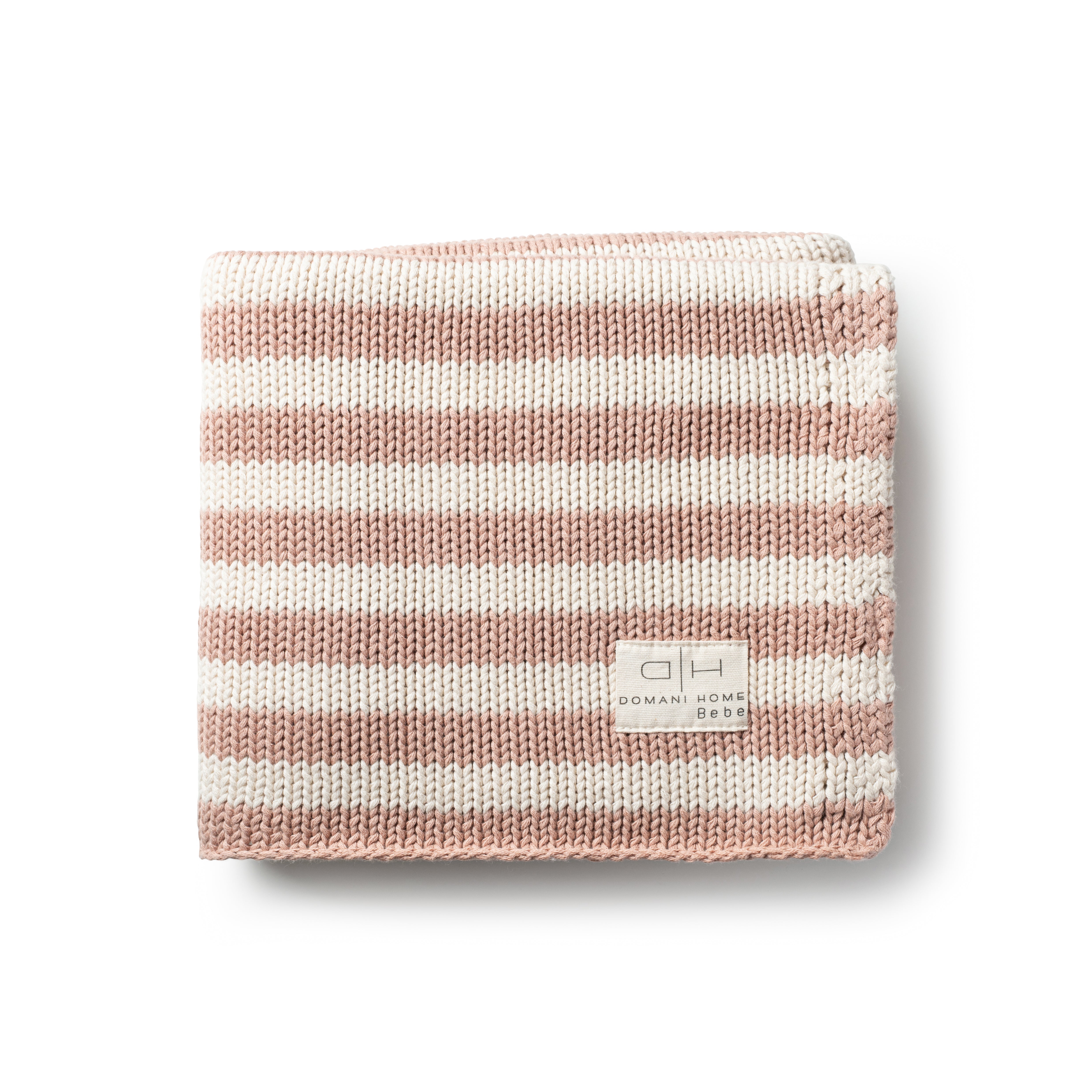  DH Iconic Stripe Knit Baby Blanket Blush、mySite、elrpsem3k