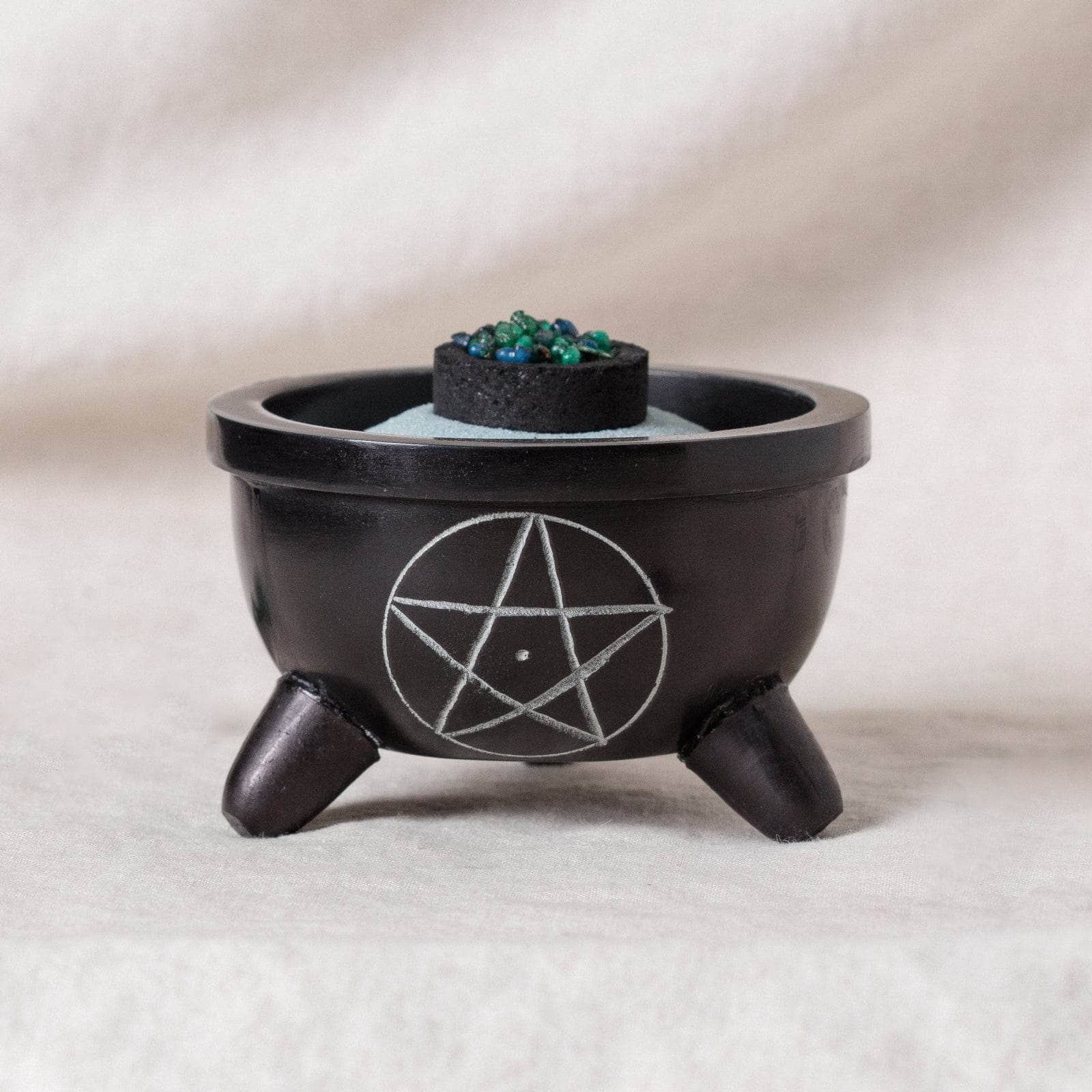 Pentacle Soapstone Smudge & Charcoal Burner Kit、mySite、hinf8tx79