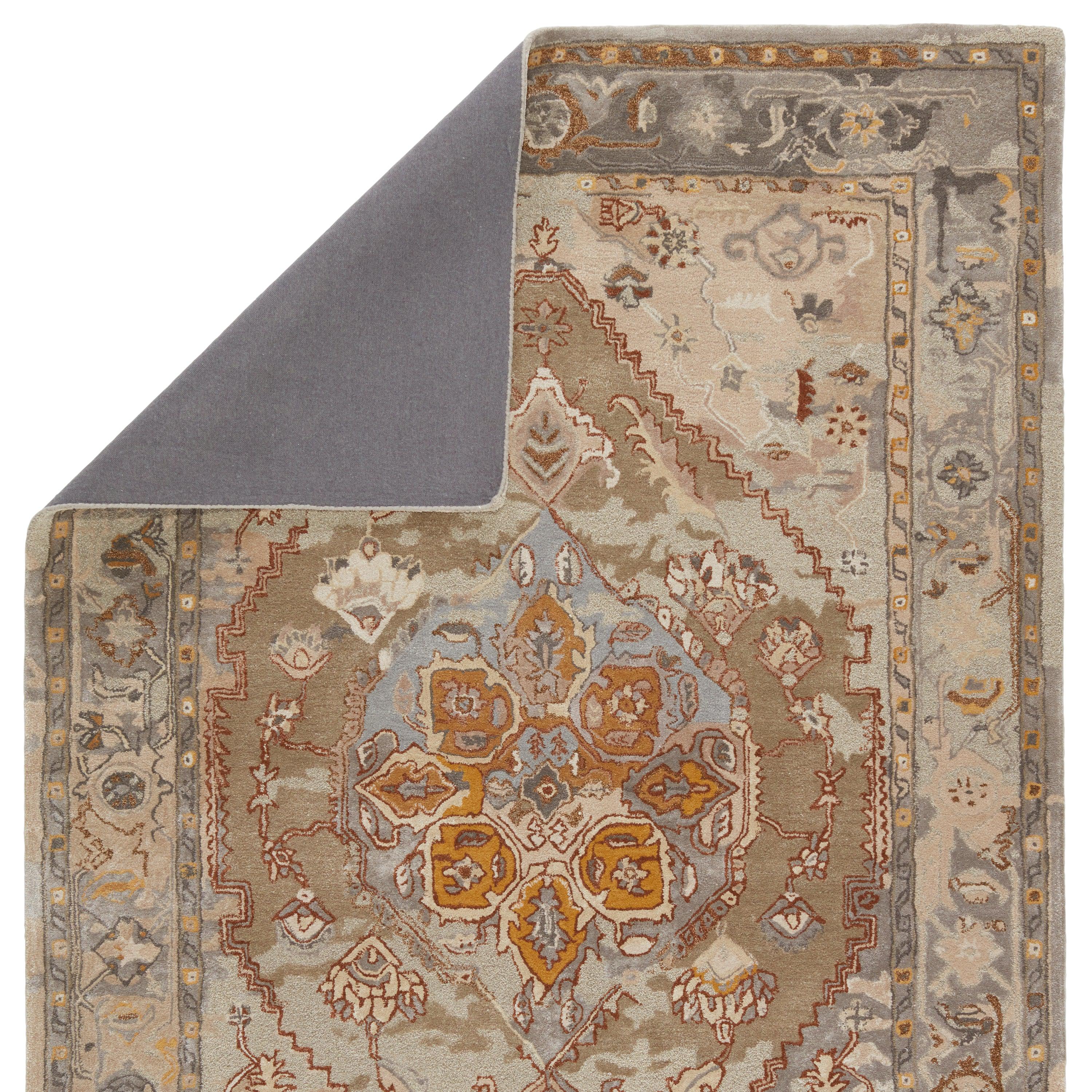 Raisa Handmade Medallion Taupe Gold Area Rug、mySite、gigharbornorthrealestate