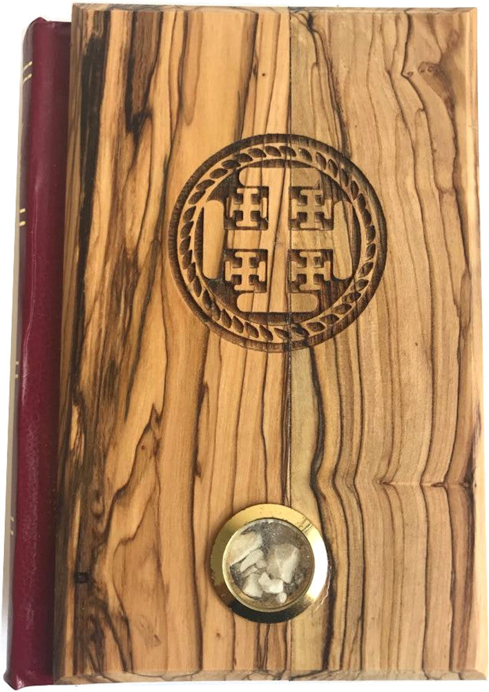 Holy Land Market Olive Wood covered Millennium Bible with 'Jerusalem Stones' ~ Red-Letter King James Version of The Old and The New Testament、mySite、topwebapps