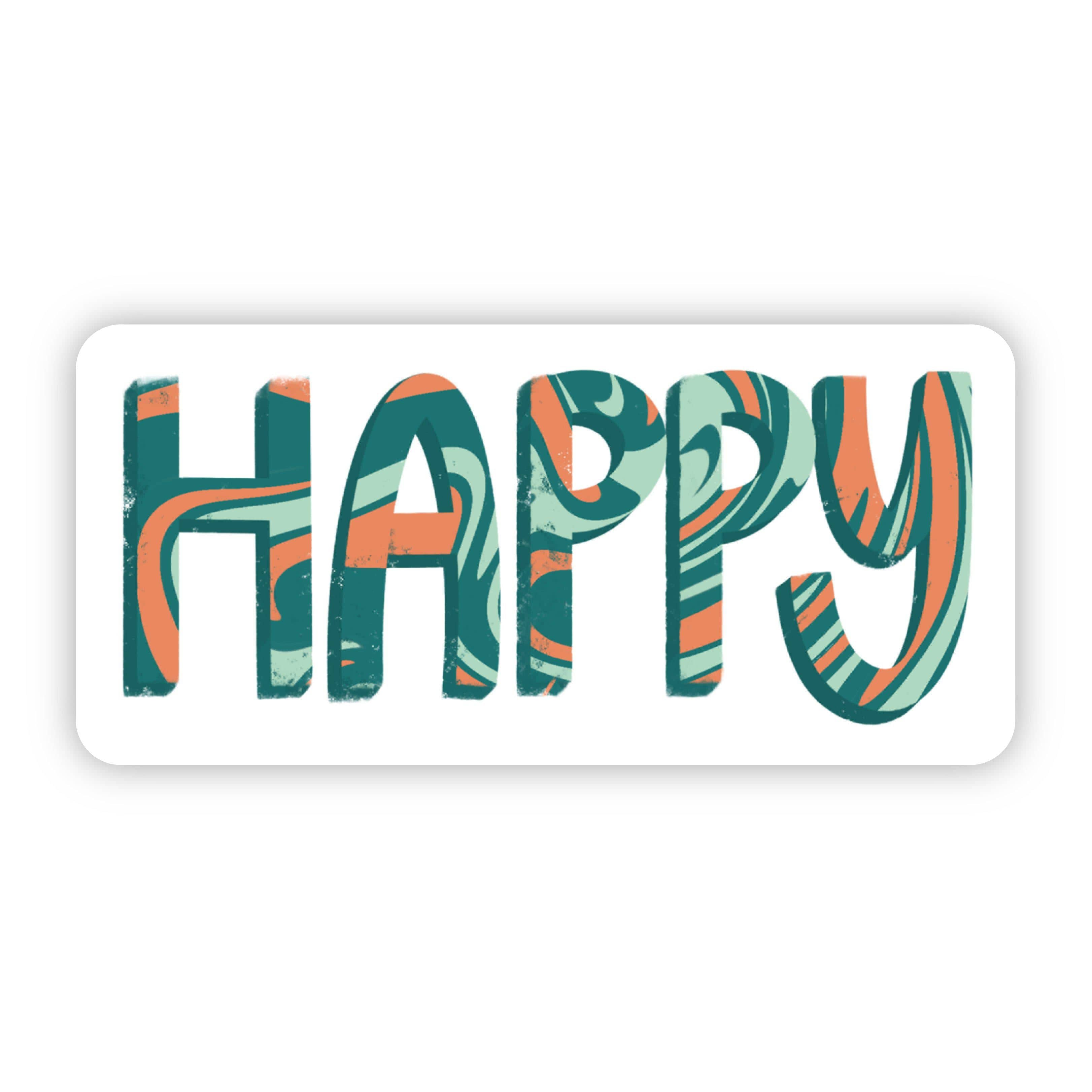  Happy Green and Orange Sticker、mySite、elrpsem3k