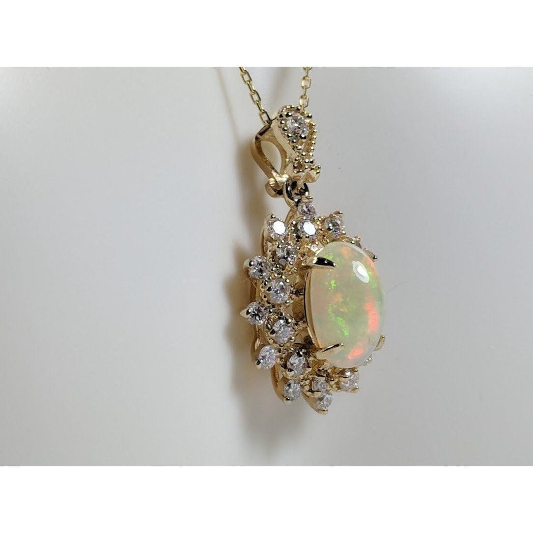 Genuine Opal and Diamond- Pendant、mySite、g9winljtr