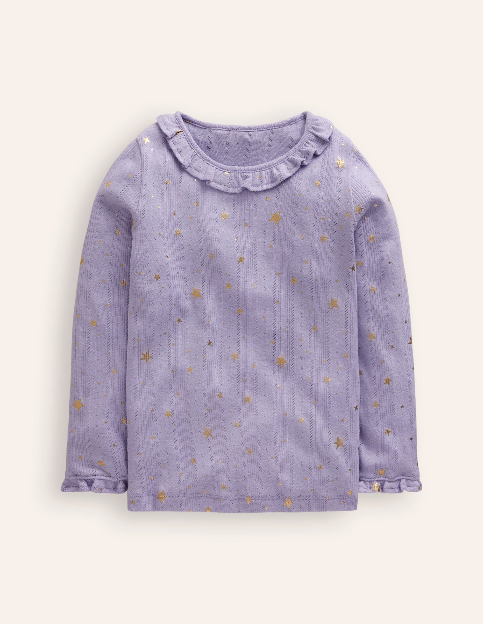  Ruffle Sparkle Pointelle-Misty Lavender Gold Foil Star、mySite、ashleygrahame