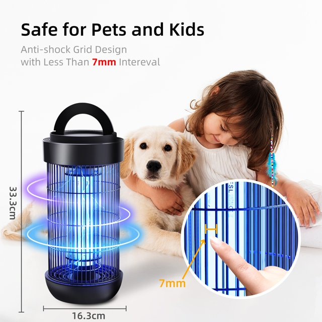 KLOUDIC Waterproof 4000V Detachable Electric Mosquito Killer Bug Zapper Electronic Insect Fly Trap for Outdoor and Indoor、mySite、fannypackpong