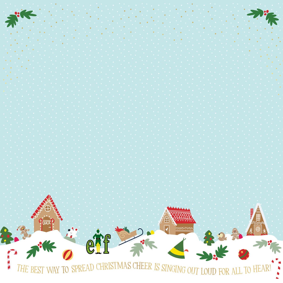  Scrapbook Paper - Elf - Spread Christmas Cheer、mySite、ghnorth