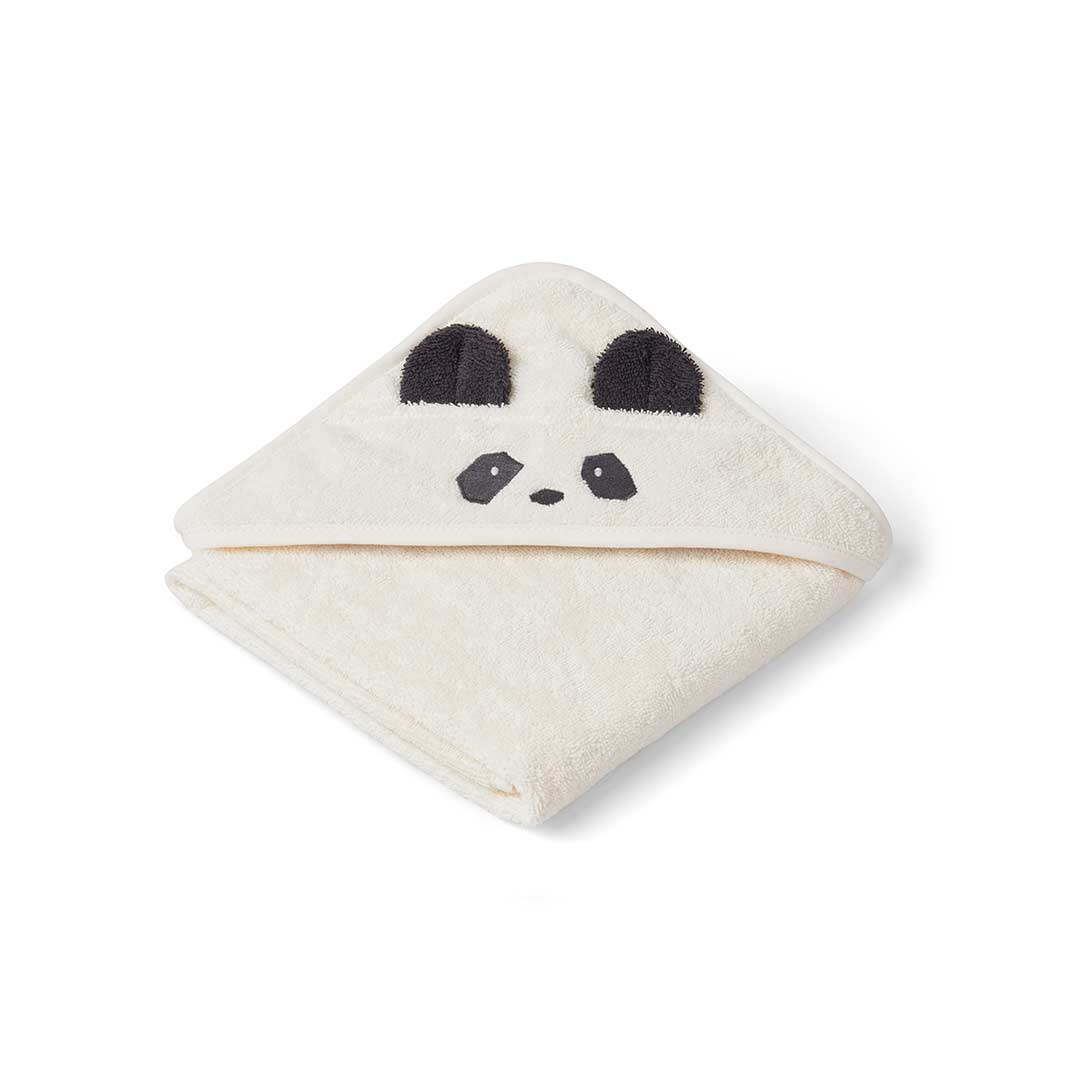  Liewood Albert Hooded Baby Towel - Panda - Creme de la Creme、mySite、merchandisen