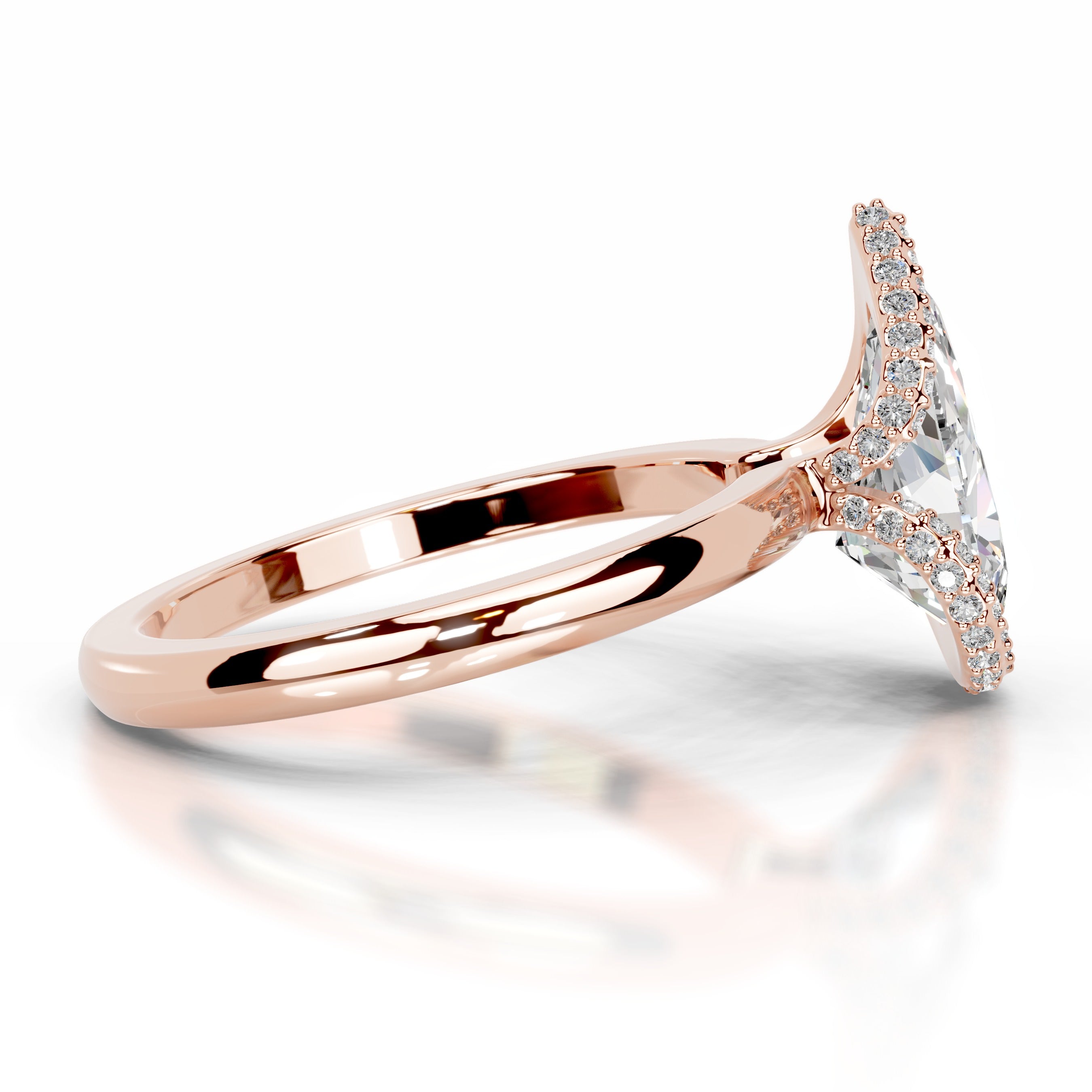 Bowie Moissanite & Diamond Ring - 14K Rose Gold、mySite、hinf8tx79
