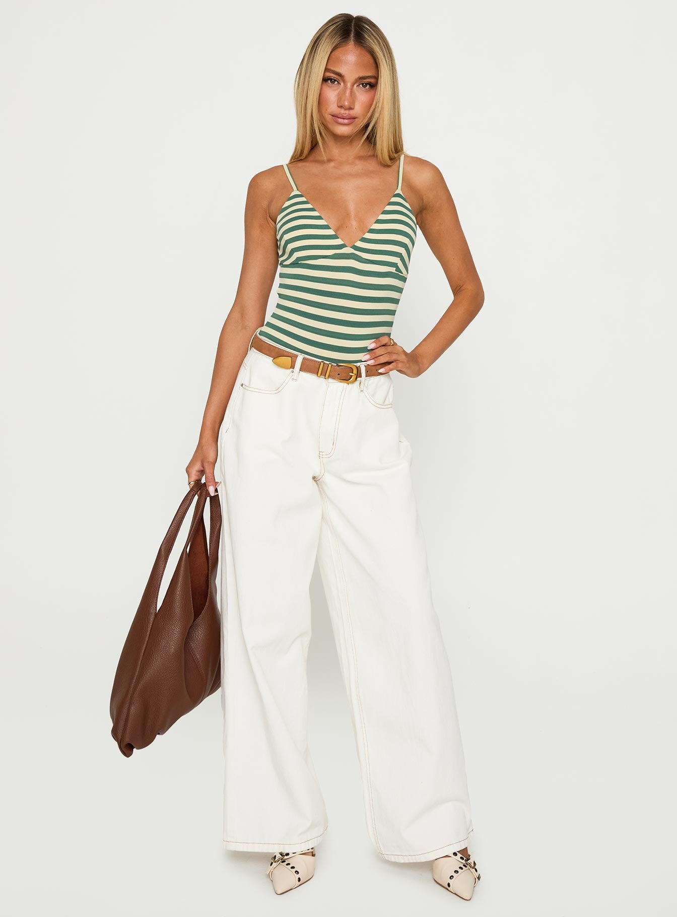 Like A Daydream Bodysuit Green / Cream、mySite、solidvoid