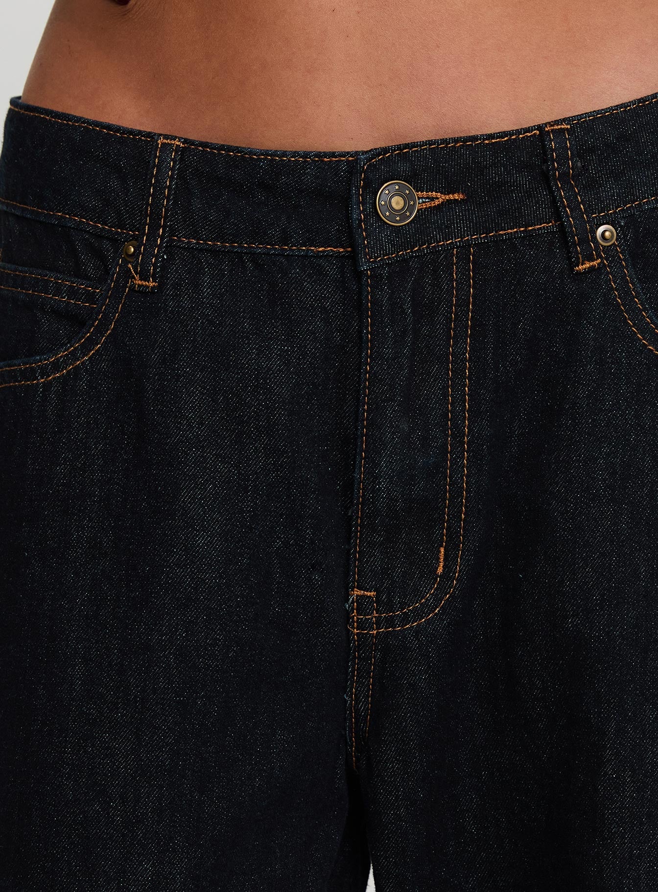 Top Model Cuffed Jean Dark Denim、mySite、solidvoid