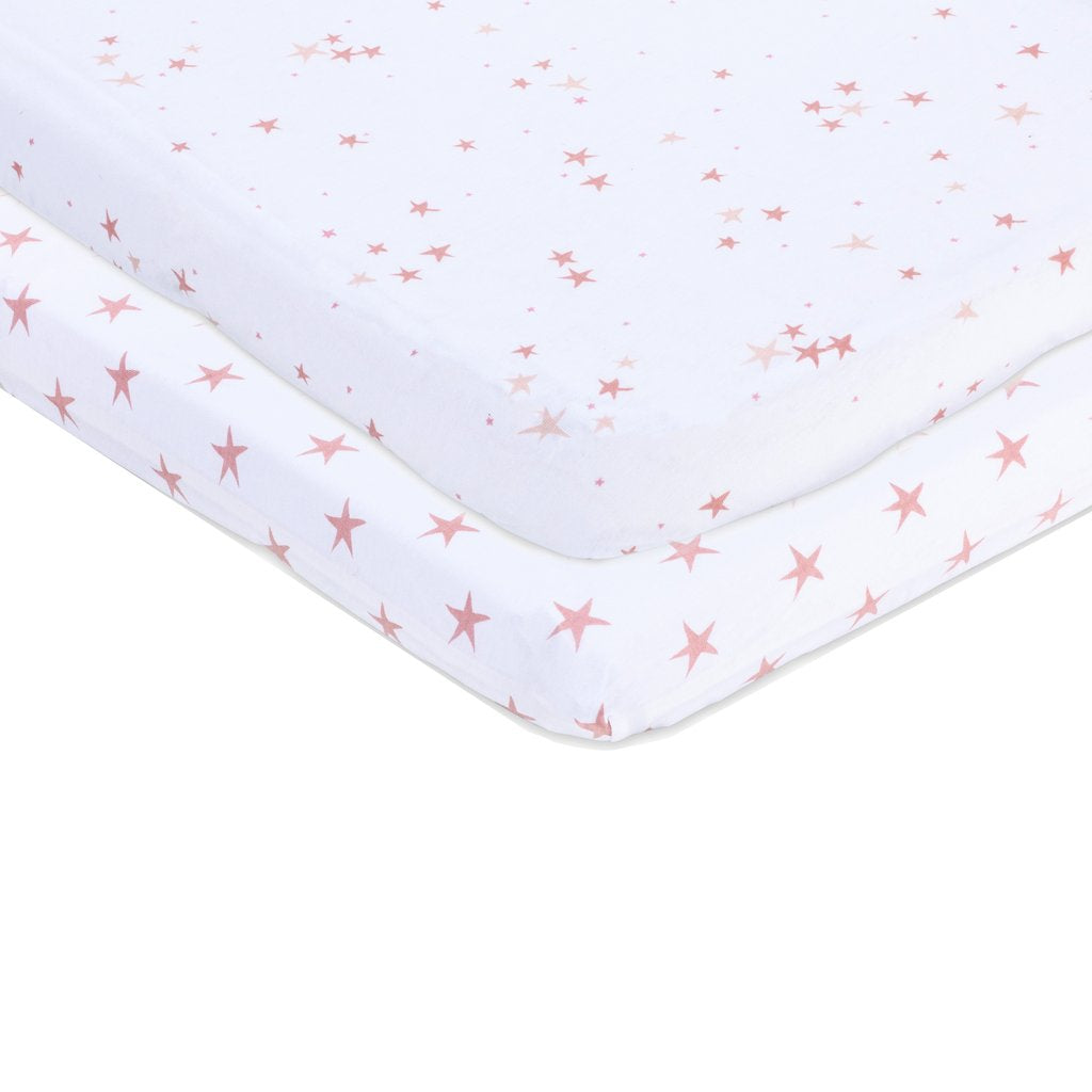  Mauve Star Crib Sheet Set、mySite、elrpsem3k