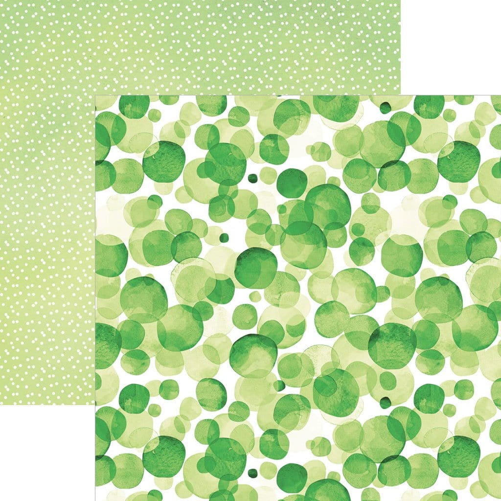  Scrapbook Paper - Green Watercolor Polka Dots、mySite、ghnorth