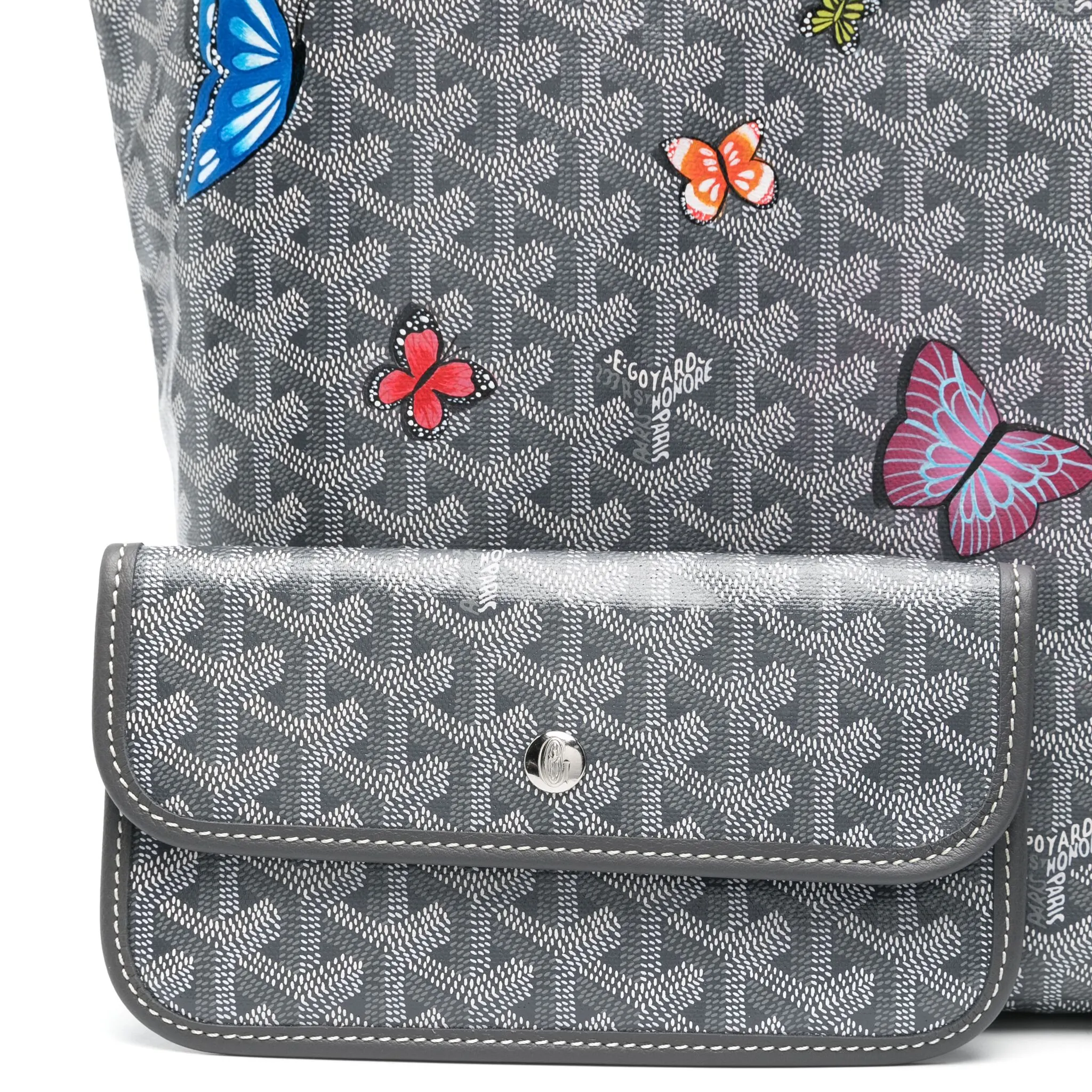 Customised Butterfly Grey Monogram St Louis Tote、mySite、garminoutage.com