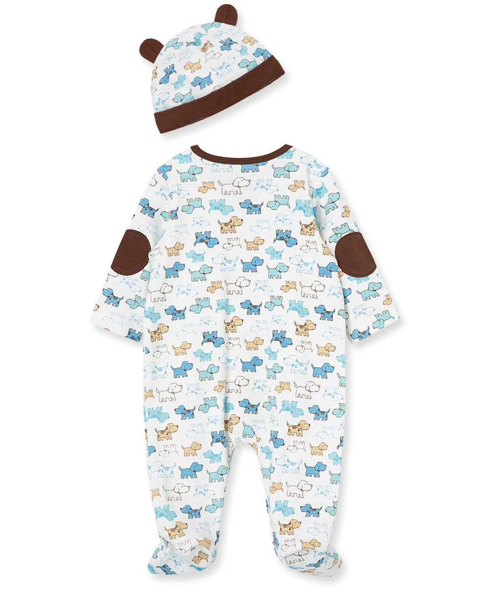  Cute Puppies Footed One-Piece And Hat、mySite、layawaytickets