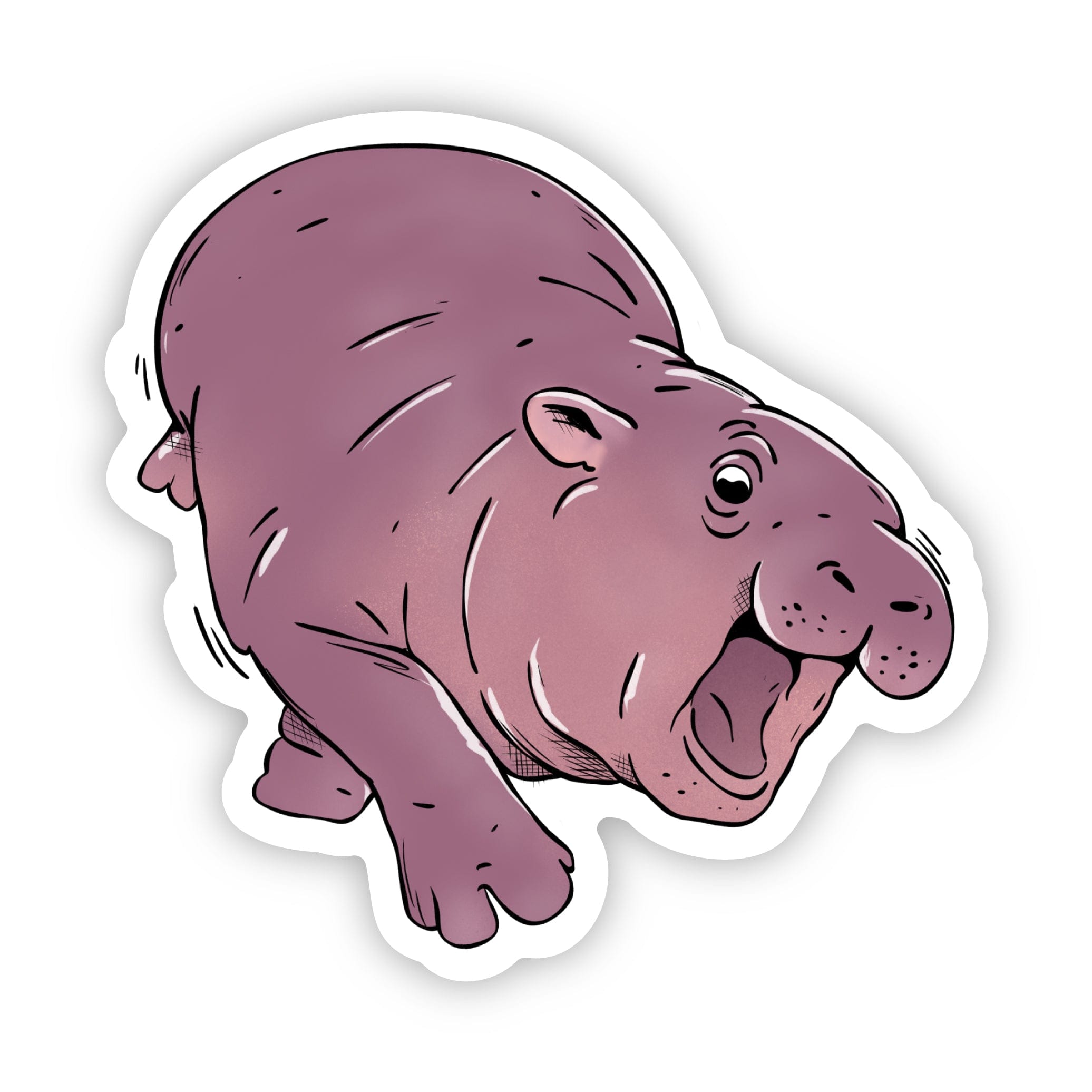 Chaotic Moo Deng Hippo Sticker、mySite、elrpsem3k