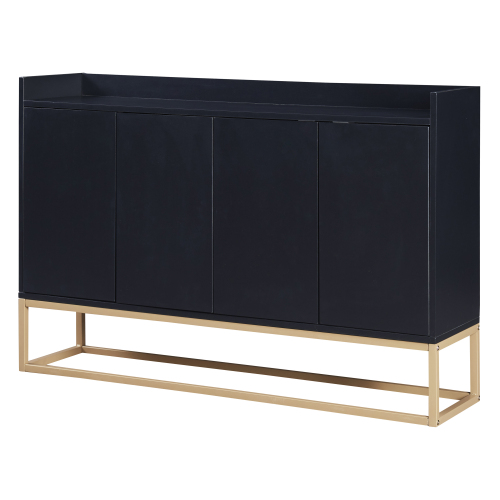 TREXM Modern Sideboard Elegant Buffet Cabinet with Large Storage Space for Dining Room, Entryway (Navy)、、casual