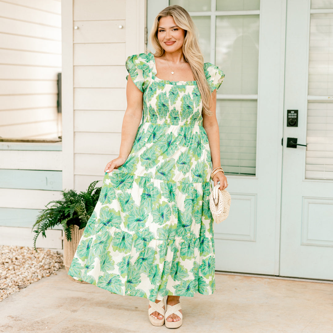  The Wildflower's Song Maxi Dress, Sea Green、mySite、justintrudeaud