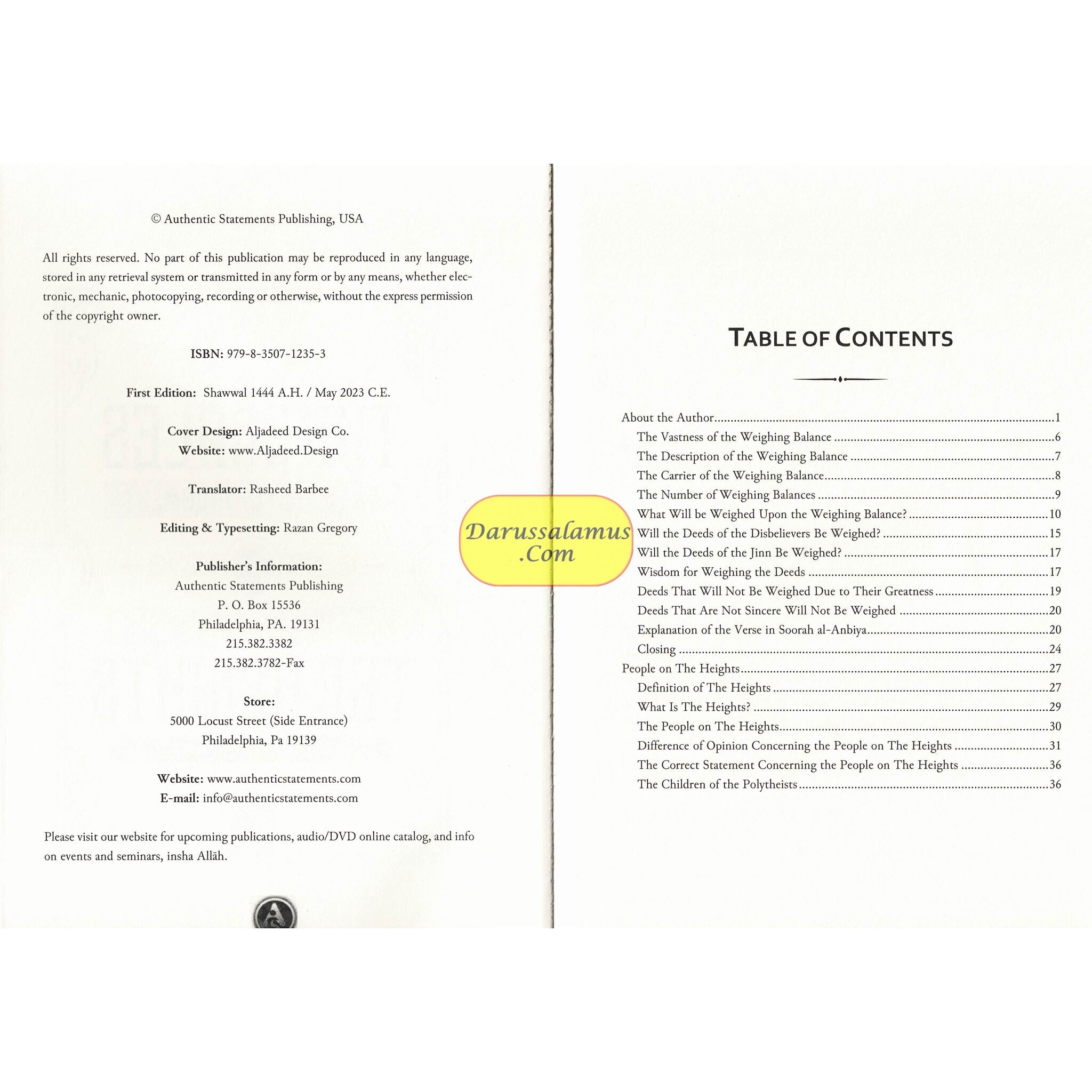 The Scales On The Day Of Judgement & The People On The Heights、mySite、topwebapps