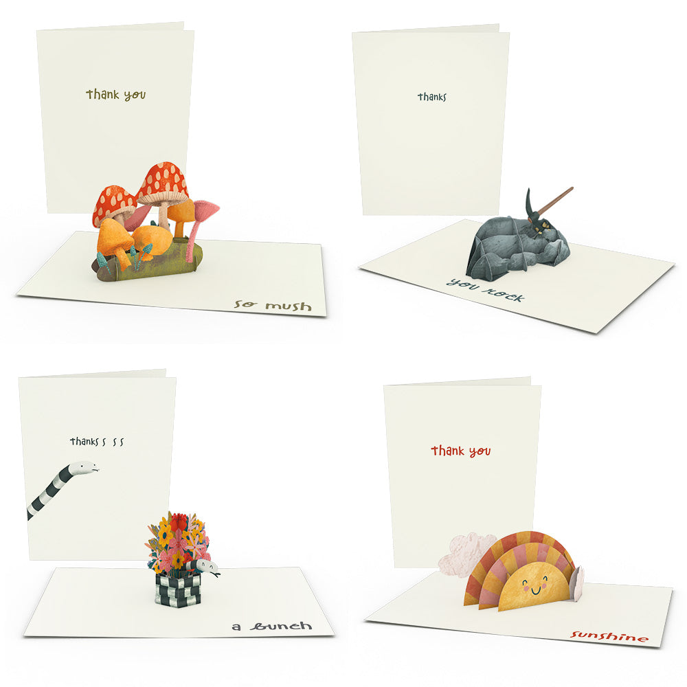 Thank You Whimsical Notecards (Assorted 4-Pack)、mySite、solidvoid