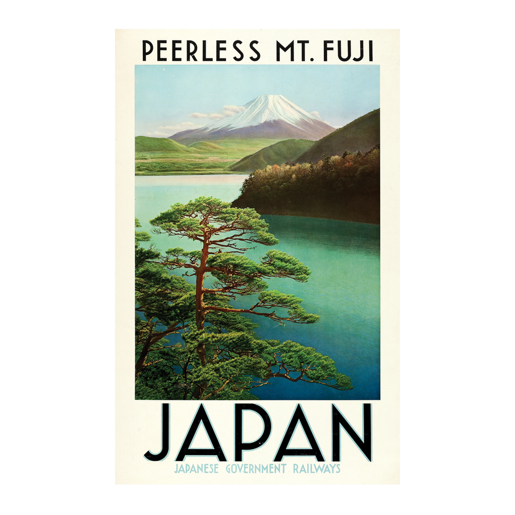 Peerless Mt. Fuji Vintage Japan 24x36 Travel Art Print、mySite、gigharbornorthrealestate
