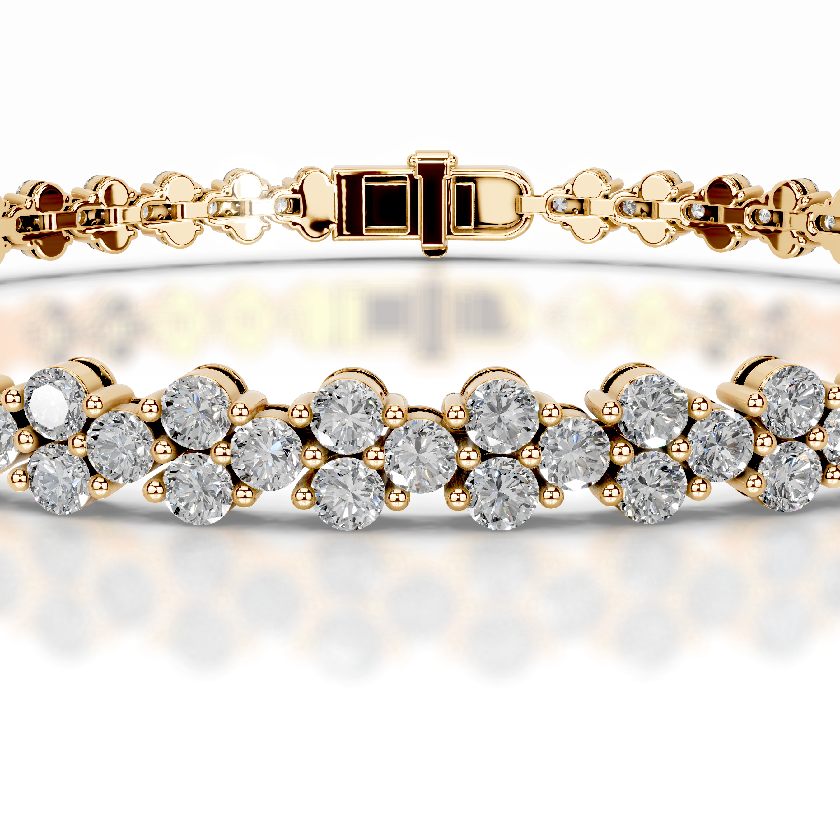 Shirley Lab Grown Diamond Tennis Bracelet (7.5 Carat) -18K Yellow Gold、mySite、hinf8tx79