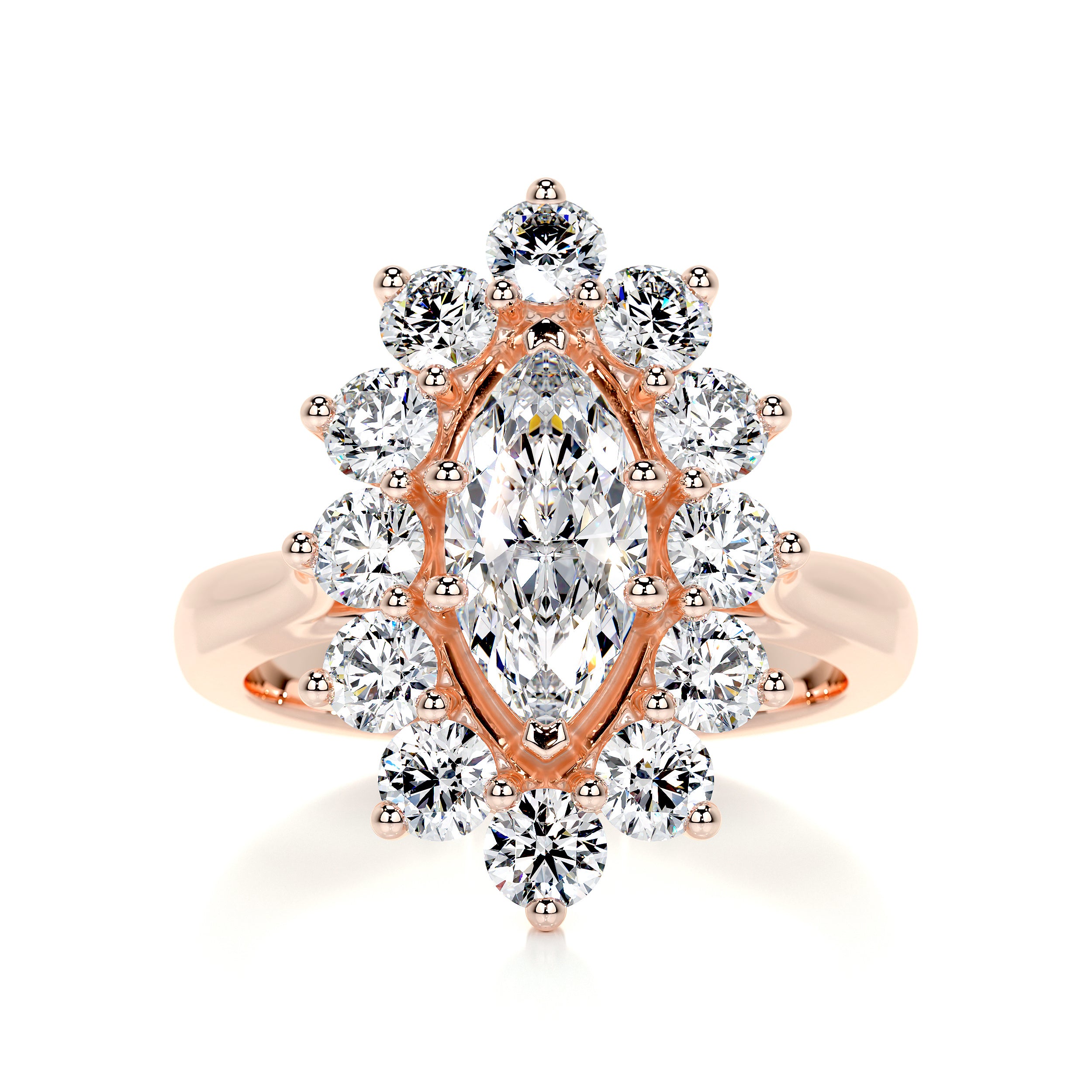 Yali Diamond Engagement Ring -14K Rose Gold、mySite、hinf8tx79