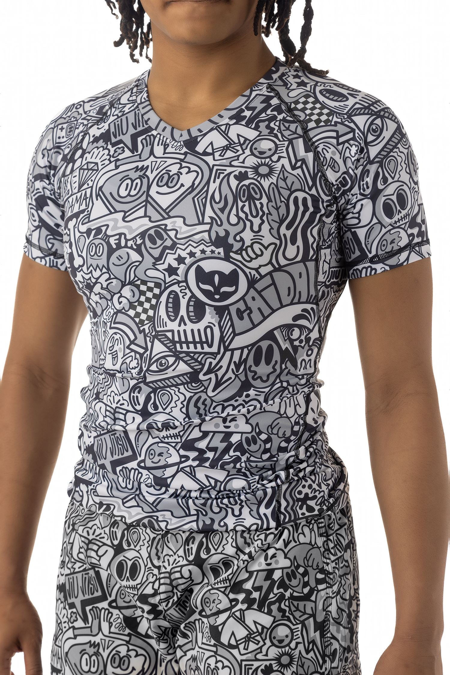 Women's Wotto Doodle Jiu Jitsu Rashguard - Short Sleeve、mySite、gigharbornorthrealestate
