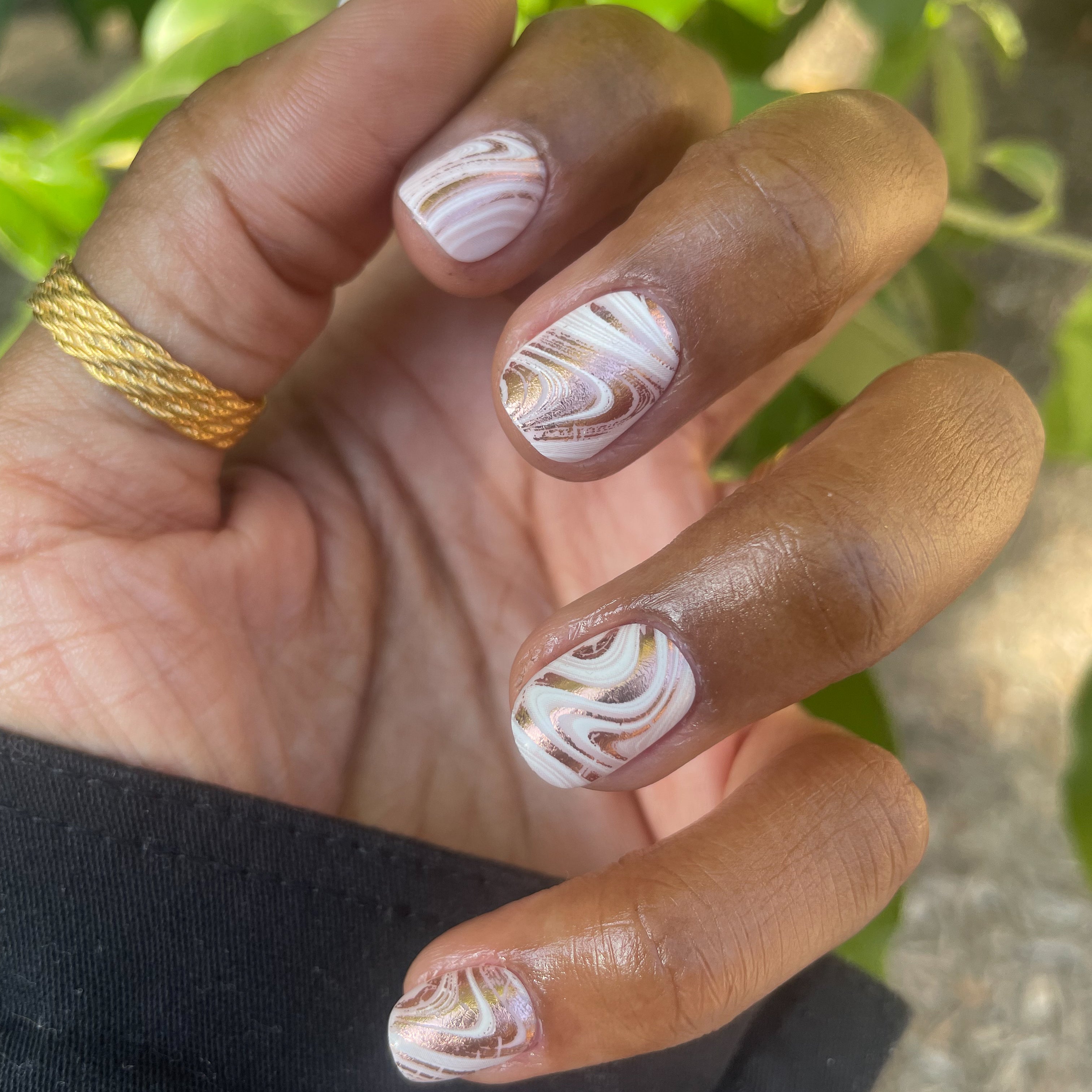 Marble Swirls | Squoval | Extra Short、mySite、solidvoid