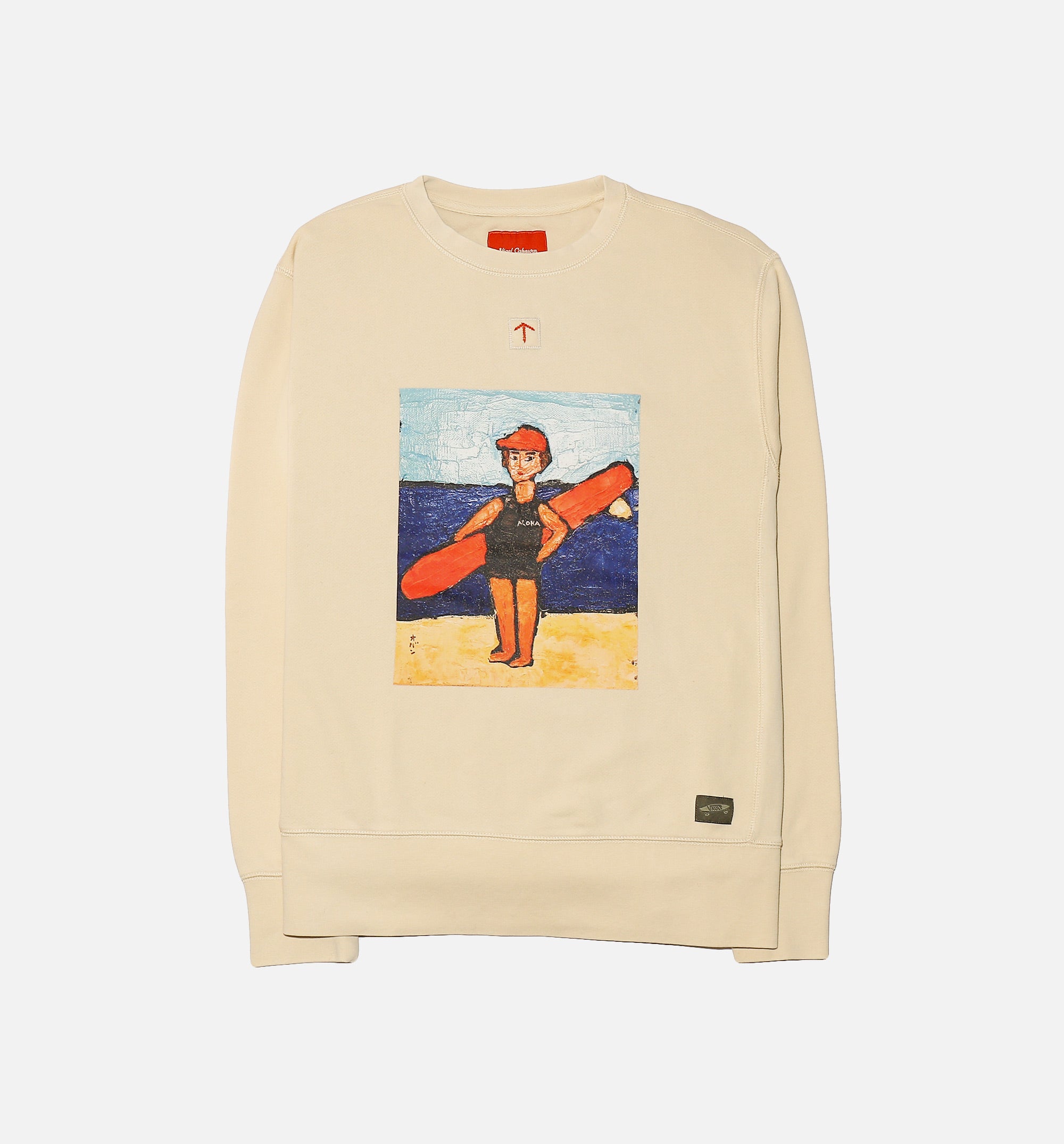 Vault x Nigel Cabourn Surfer Fleece Mens Crew - Beige、mySite、dreamappss