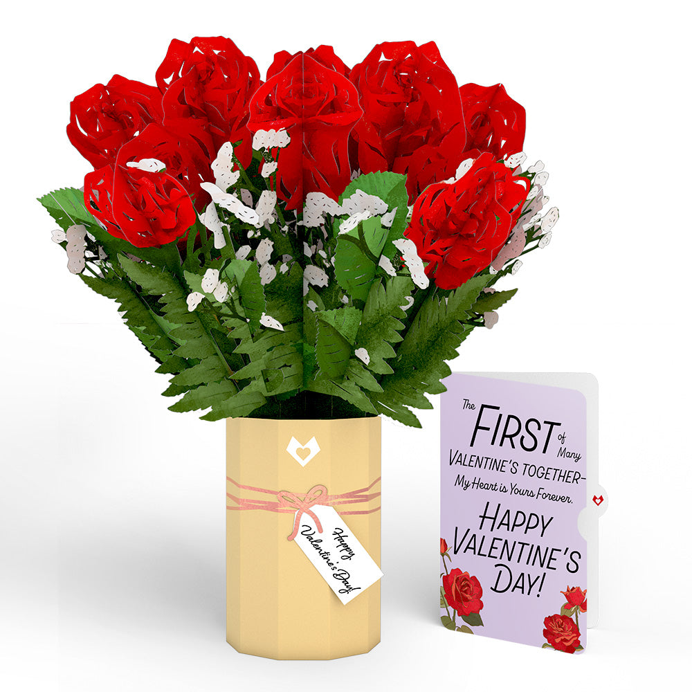 Valentine's Day Flower My Heart Is Yours Forever Bouquet and Sentiment Set、mySite、solidvoid