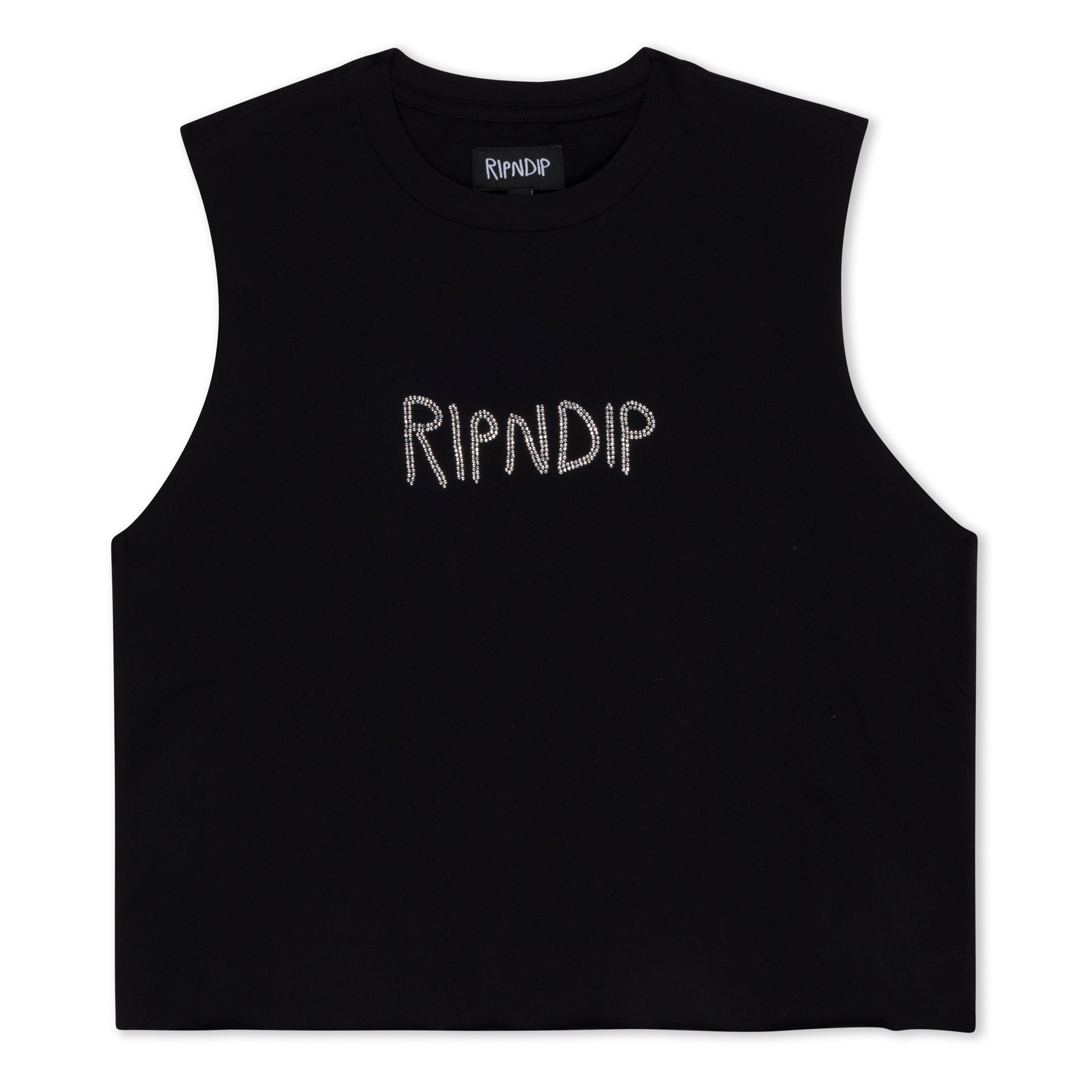  OG RIPNDIP Cropped Rhinestone Tank (Black)、mySite、merchandisen