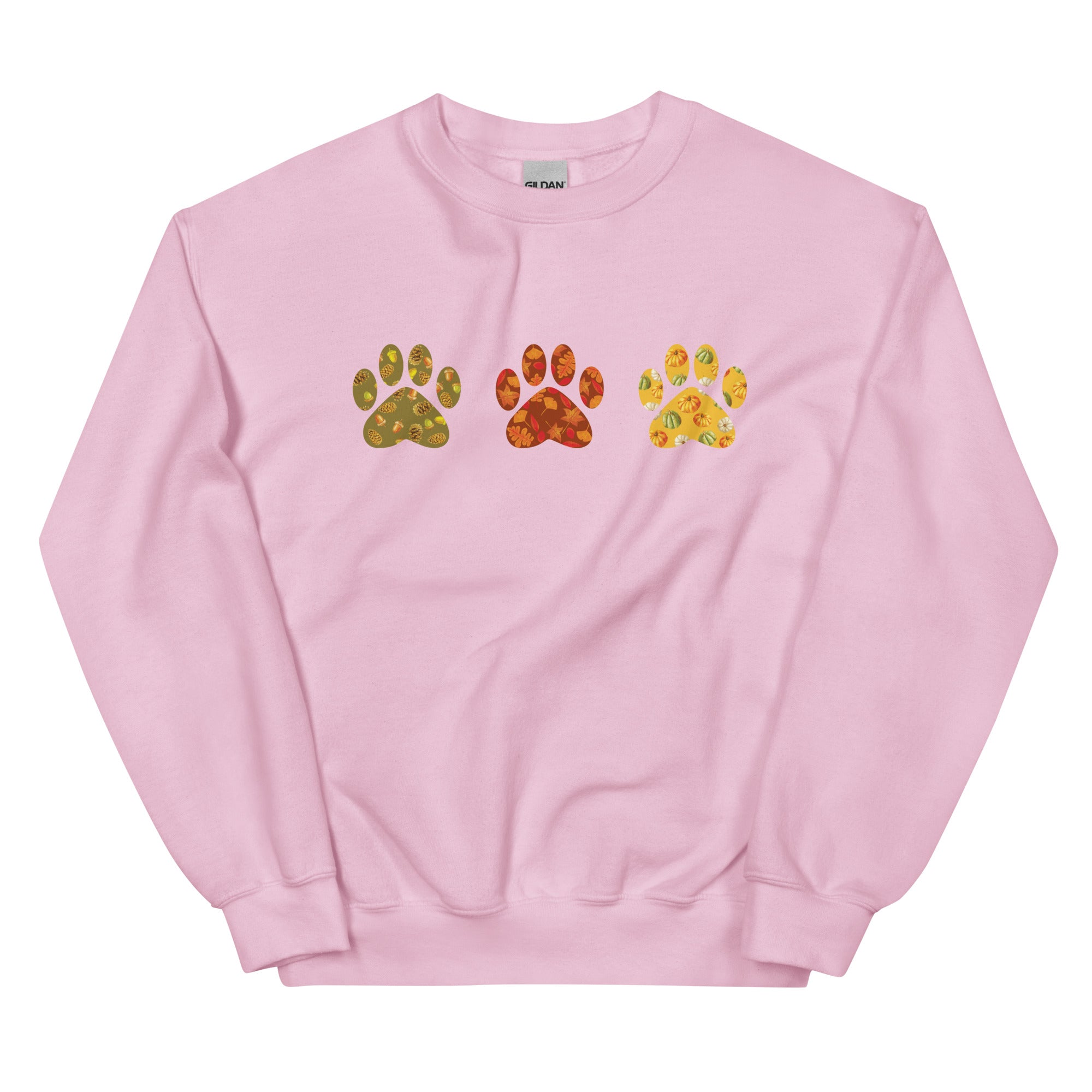 Festive Fall Paw Prints Crewneck Sweatshirt、mySite、camillekostekn