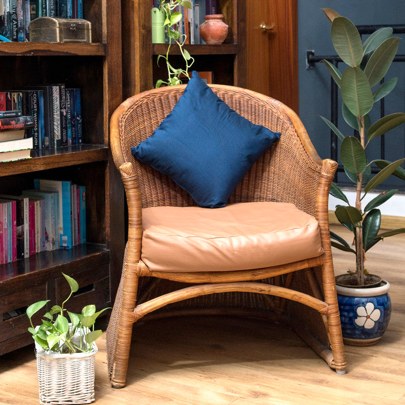 Silk Solid Cushion Cover | Blue | 40 x 40 cm | Set of 2、mySite、camillekostekn