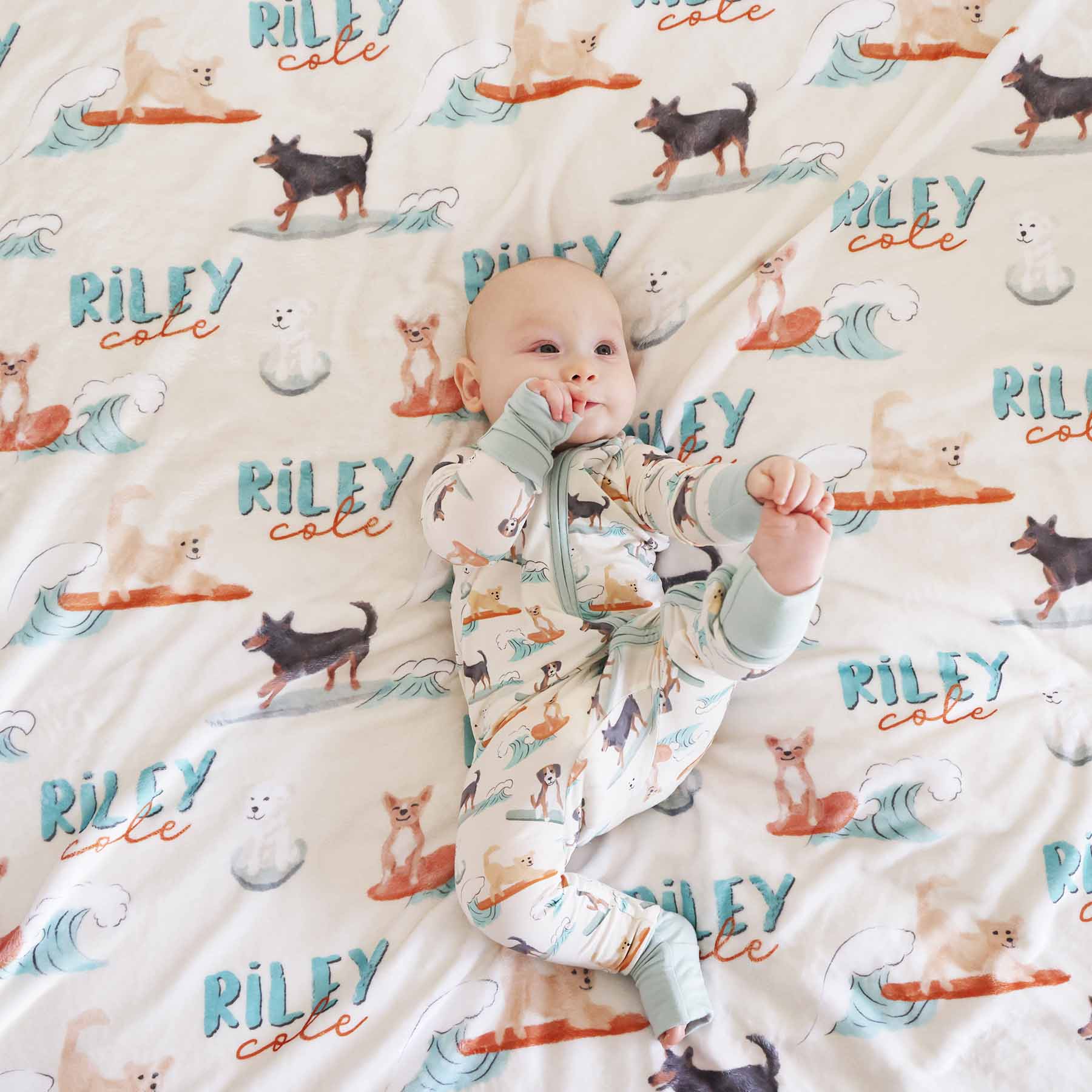  Paddle Pups Personalized Kids Blanket、mySite、layawaytickets