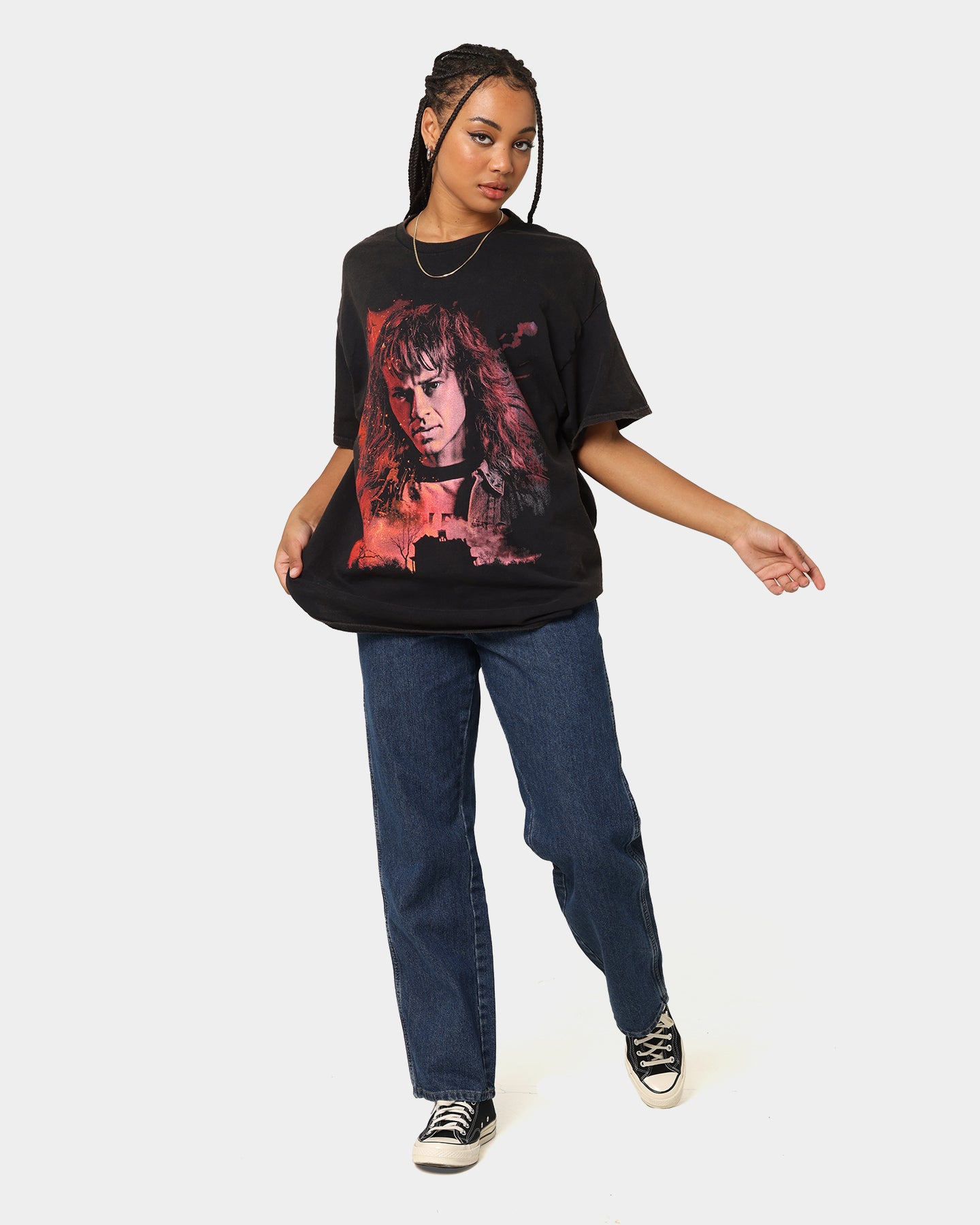 Goat Crew X Stranger Things Eddie Vintage T-Shirt Black Wash、mySite、zt4zffjzw