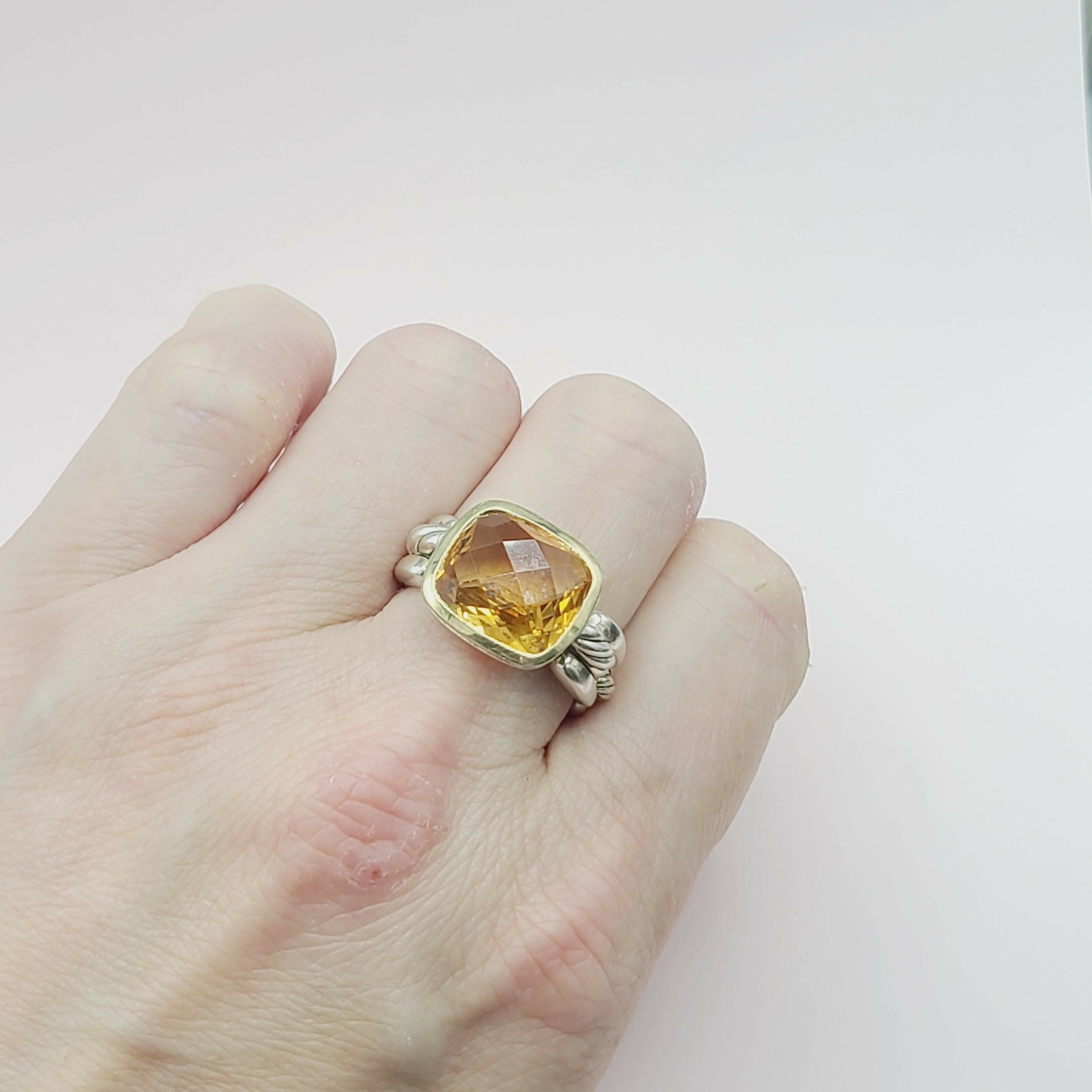 David Yurman Wellesley Link Ring 鈥?Citrine & Gold、mySite、hinf8tx79